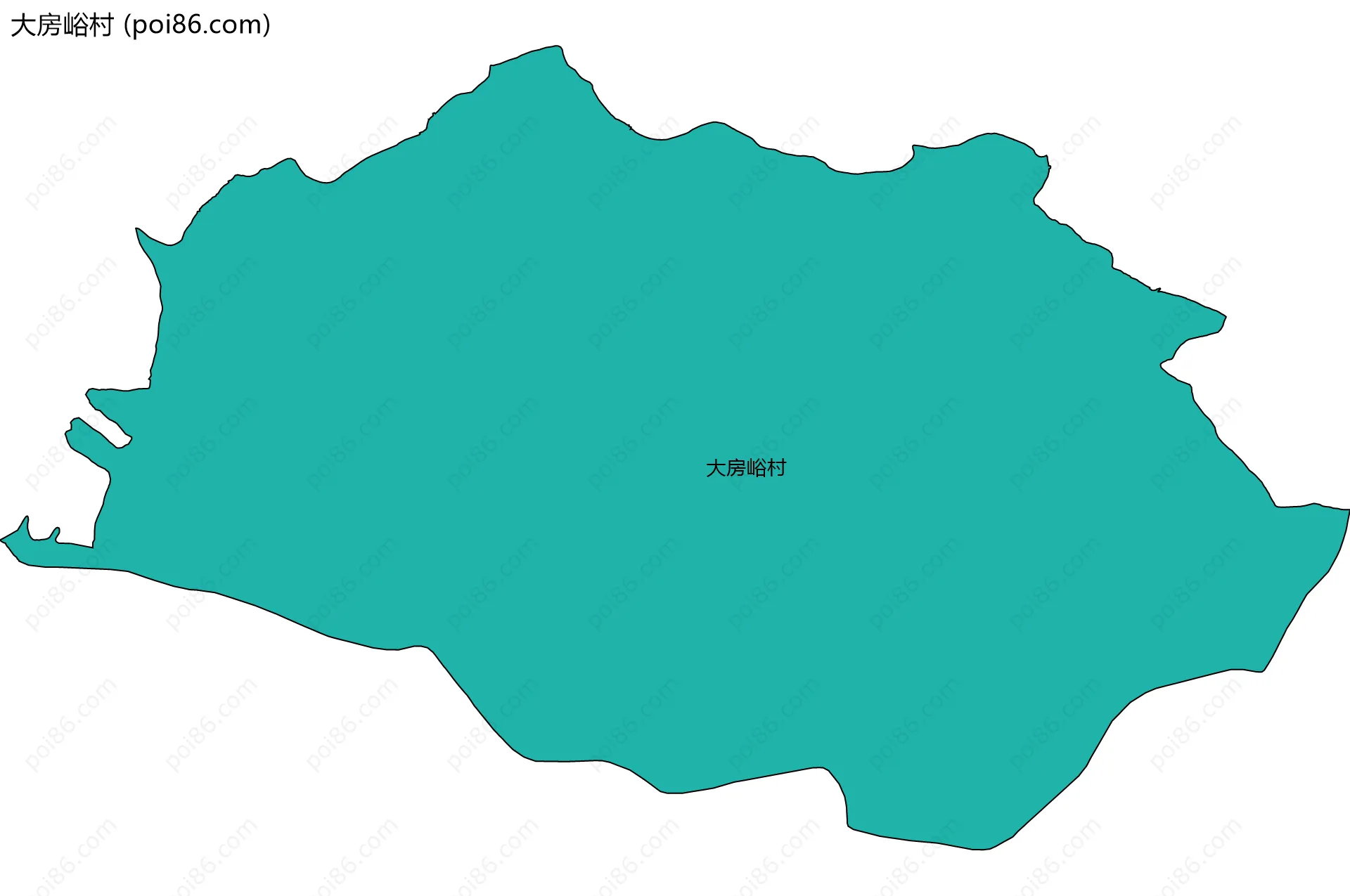 大房峪村边界地图