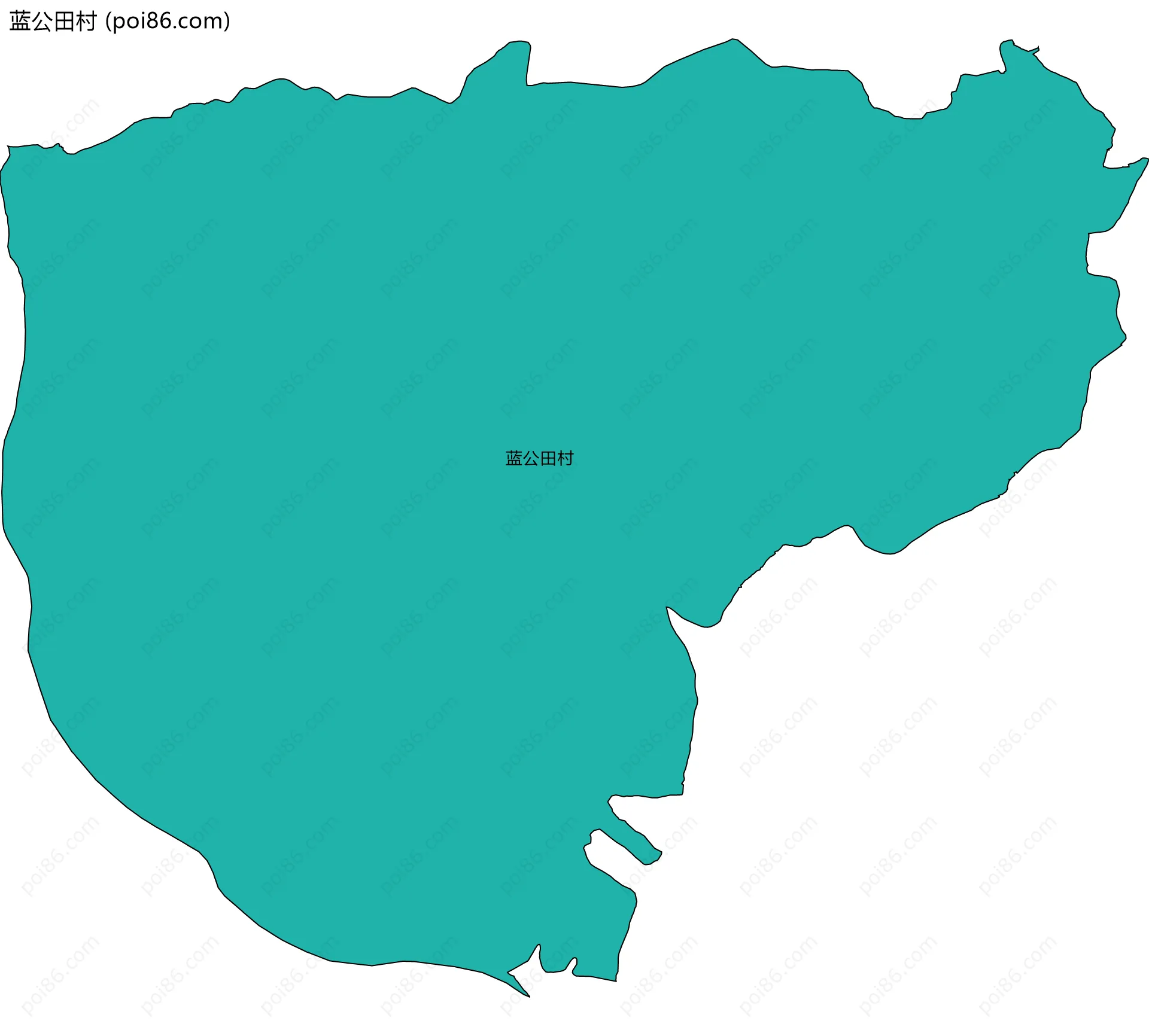 蓝公田村边界地图