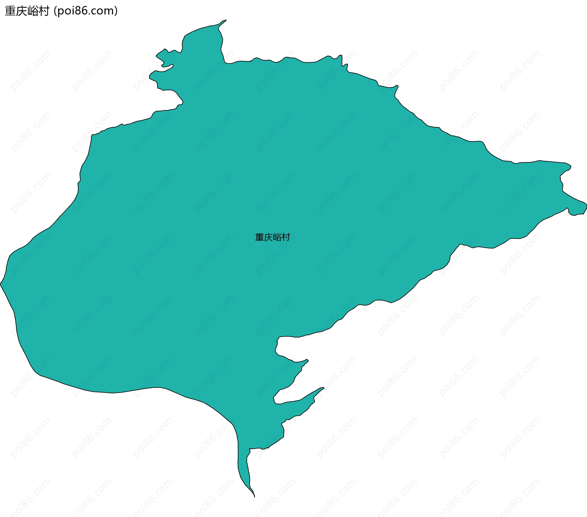 重庆峪村边界地图
