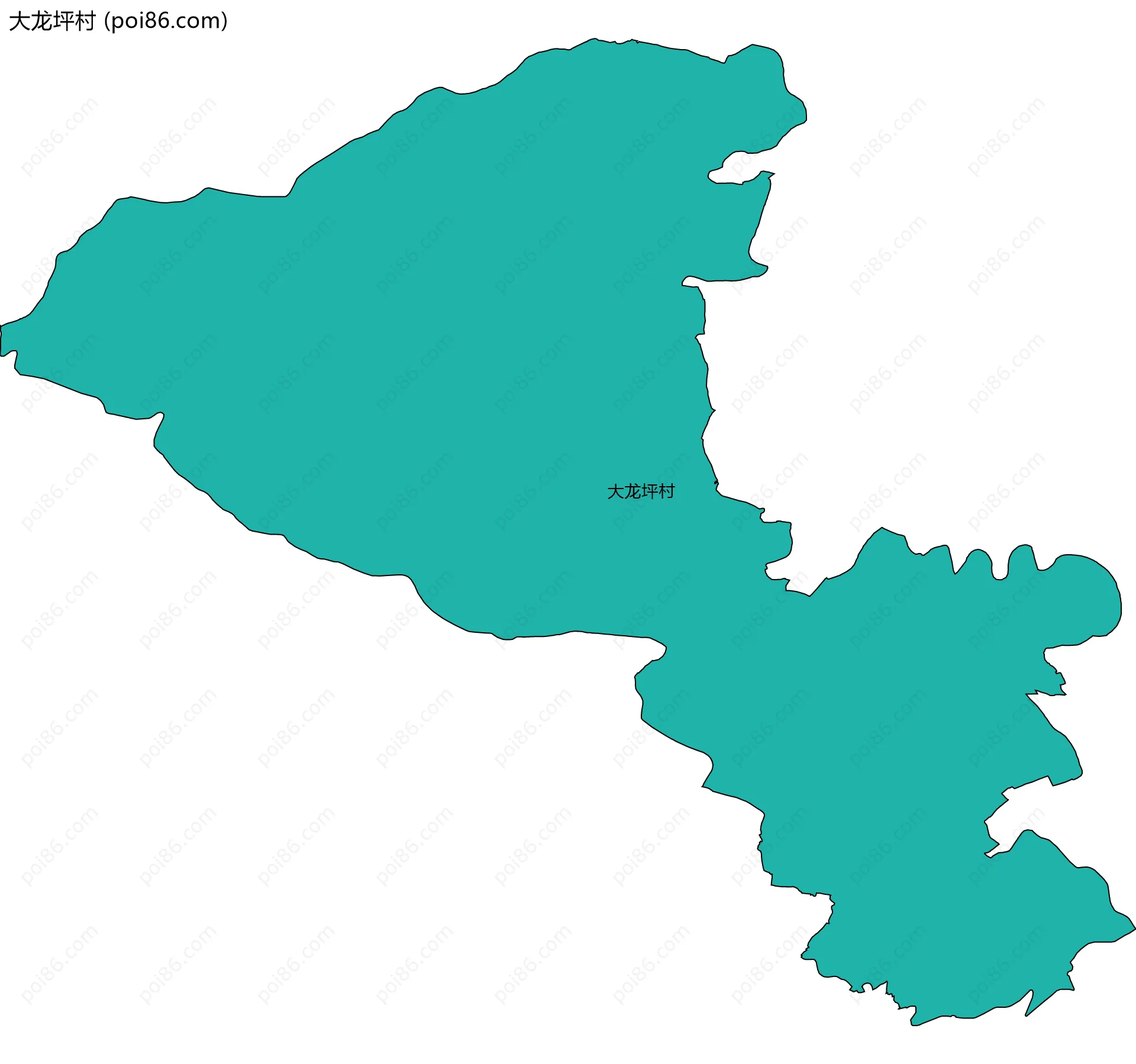 大龙坪村边界地图