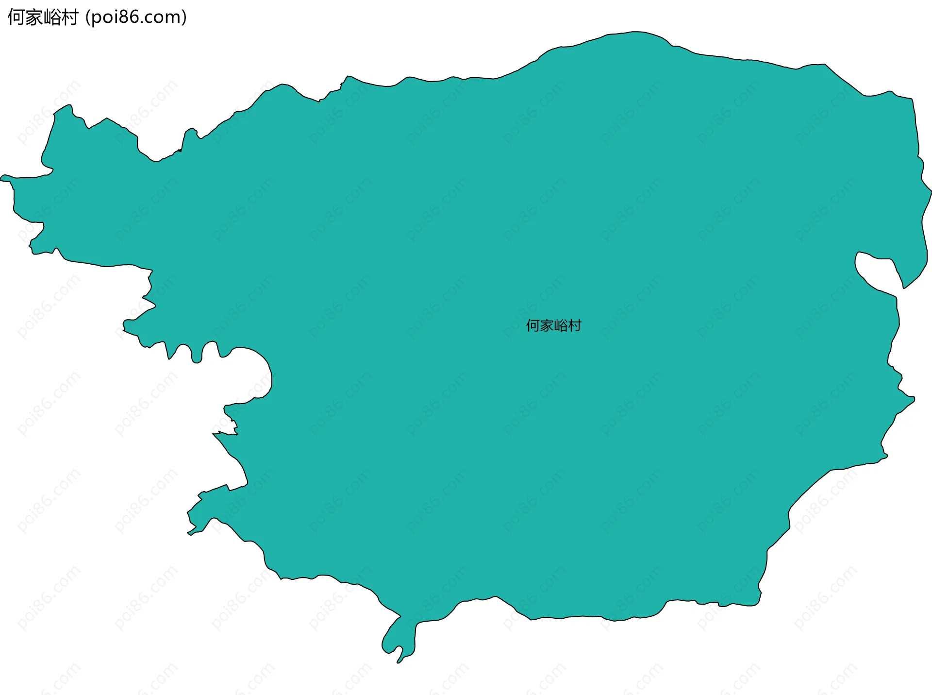 何家峪村边界地图