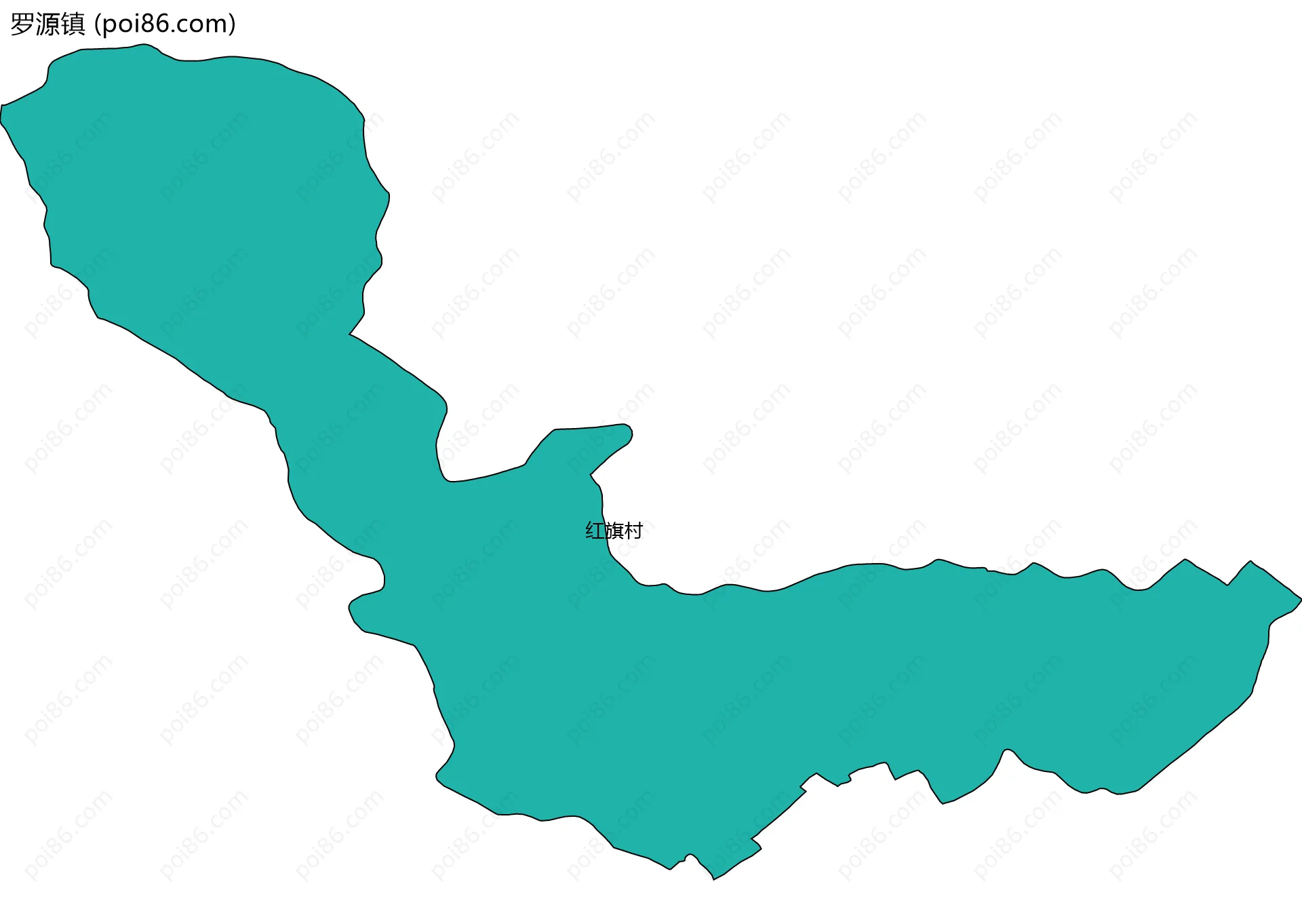 罗源镇边界地图(五级行政区划)