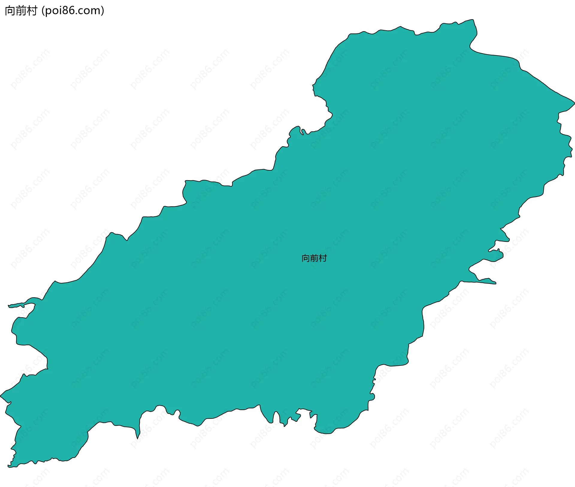 向前村边界地图