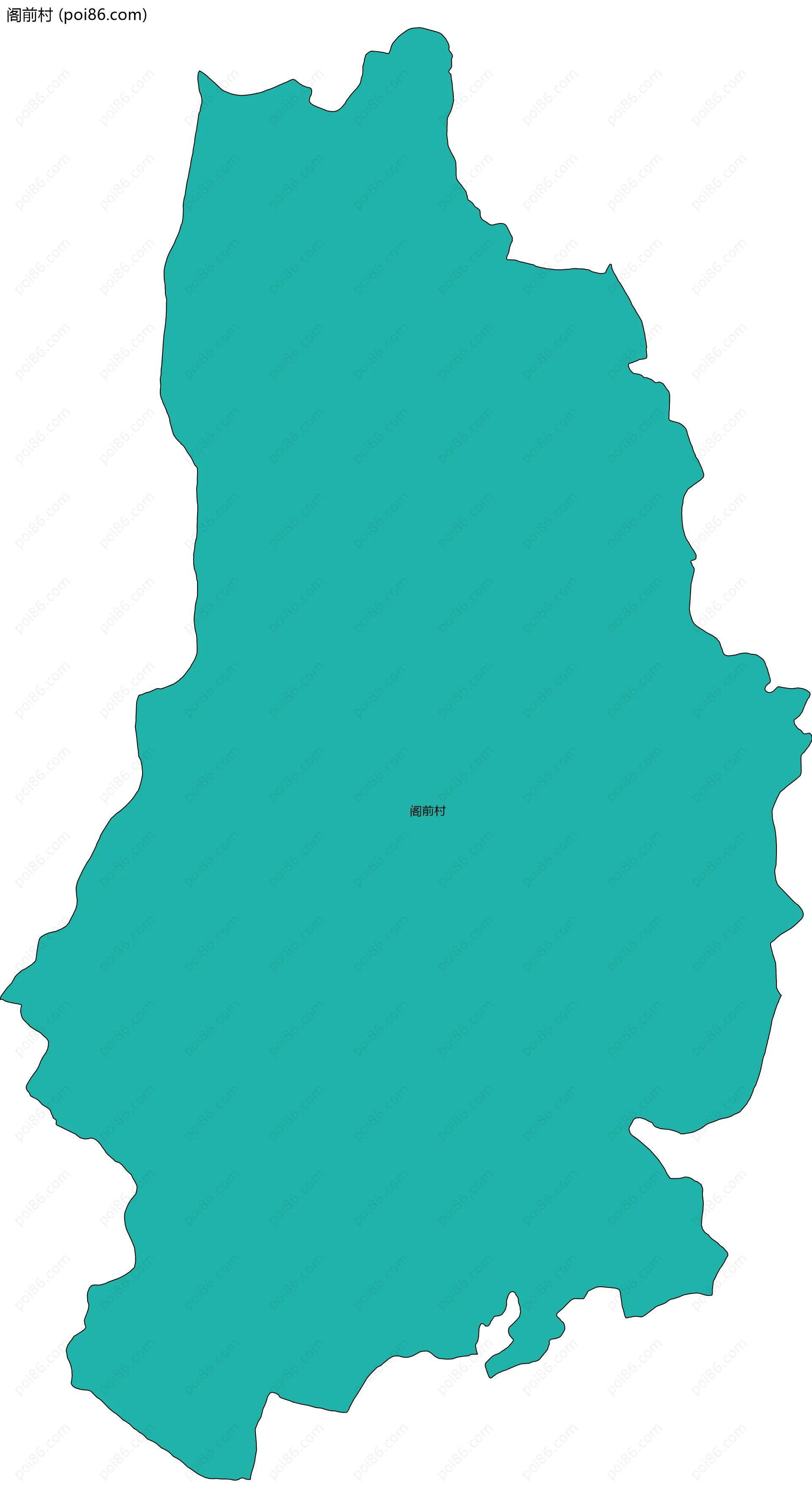 阁前村边界地图