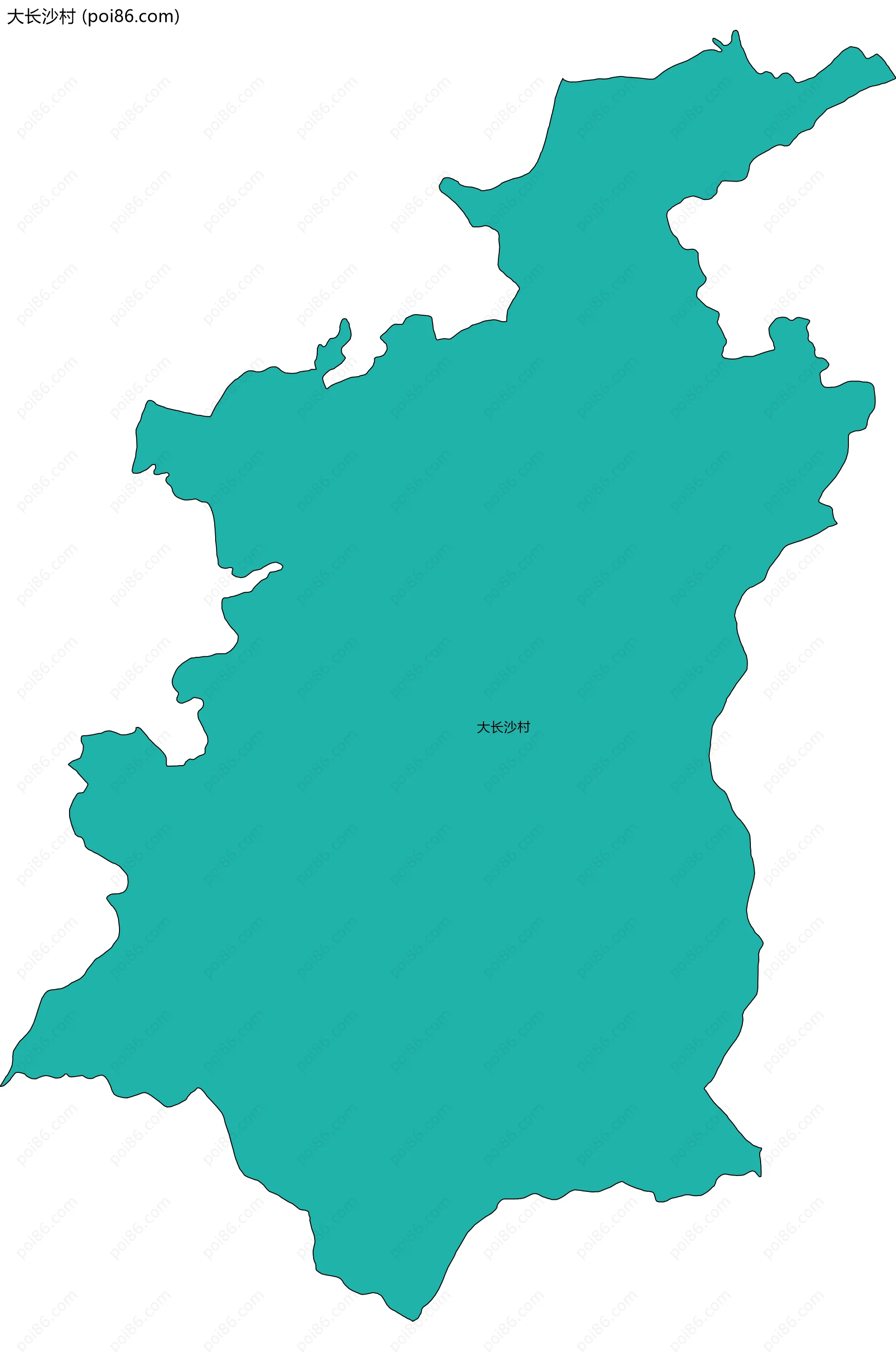 大长沙村边界地图