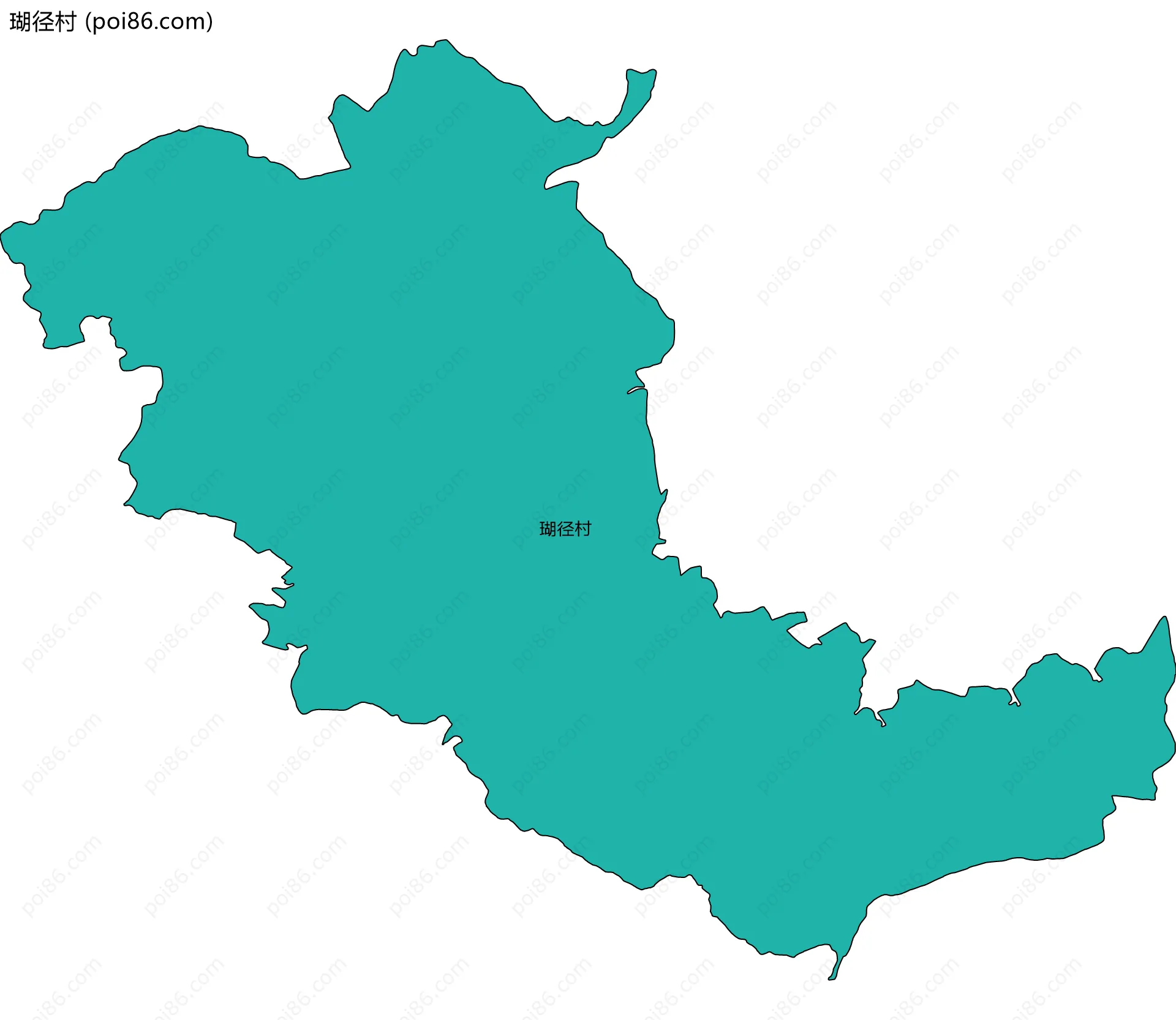 瑚径村边界地图