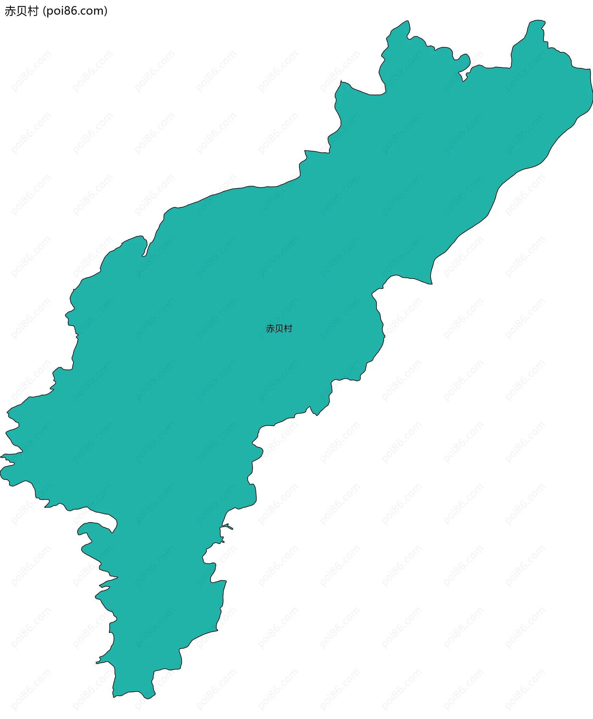 赤贝村边界地图