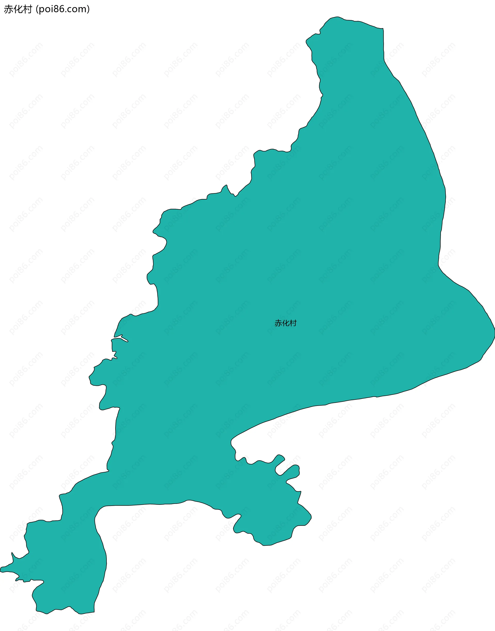 赤化村边界地图