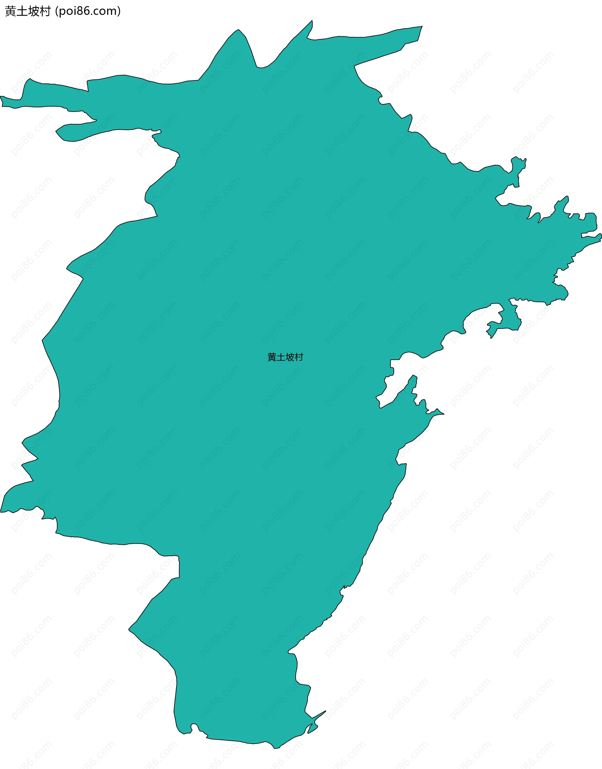 黄土坡村边界地图