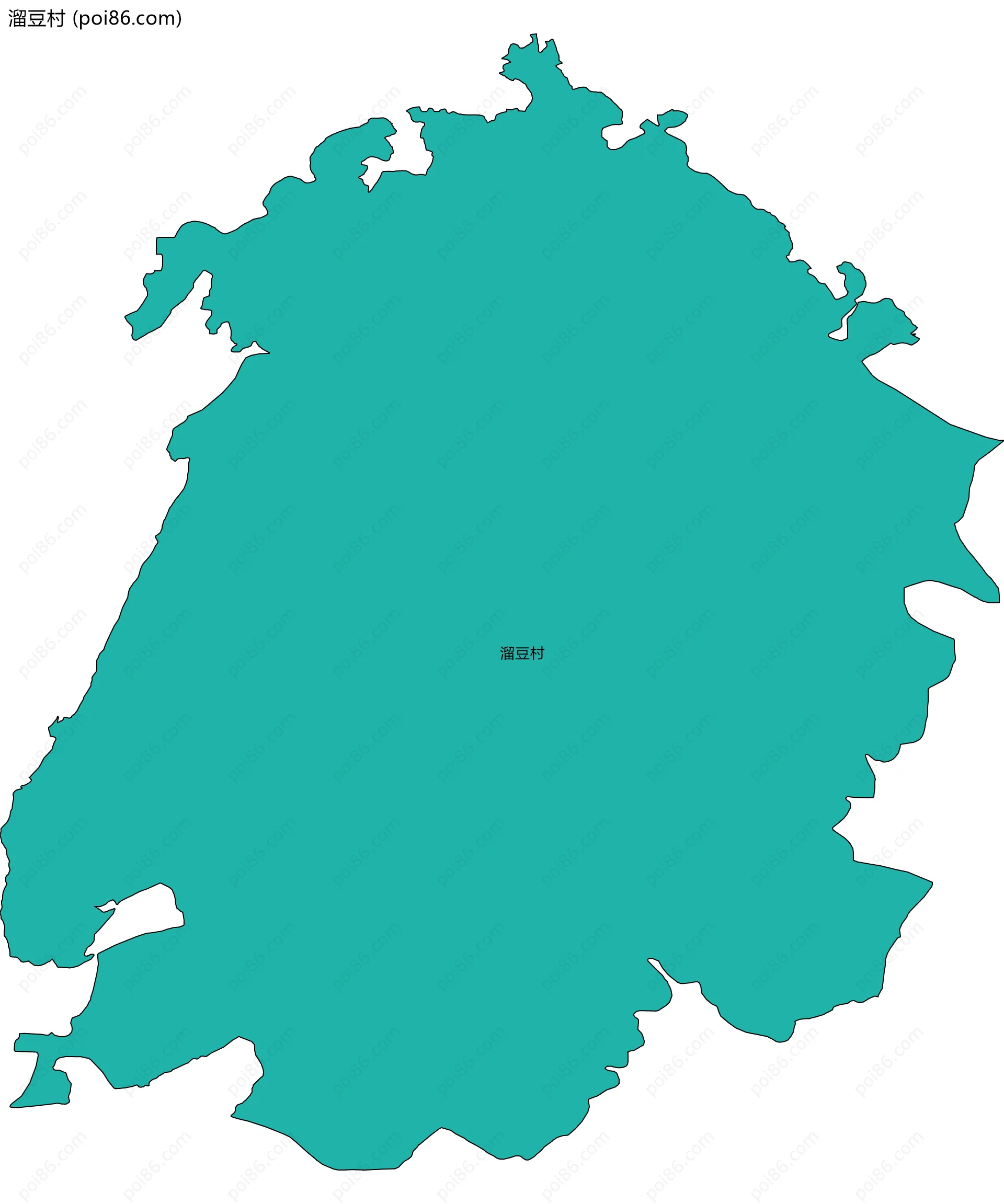 溜豆村边界地图