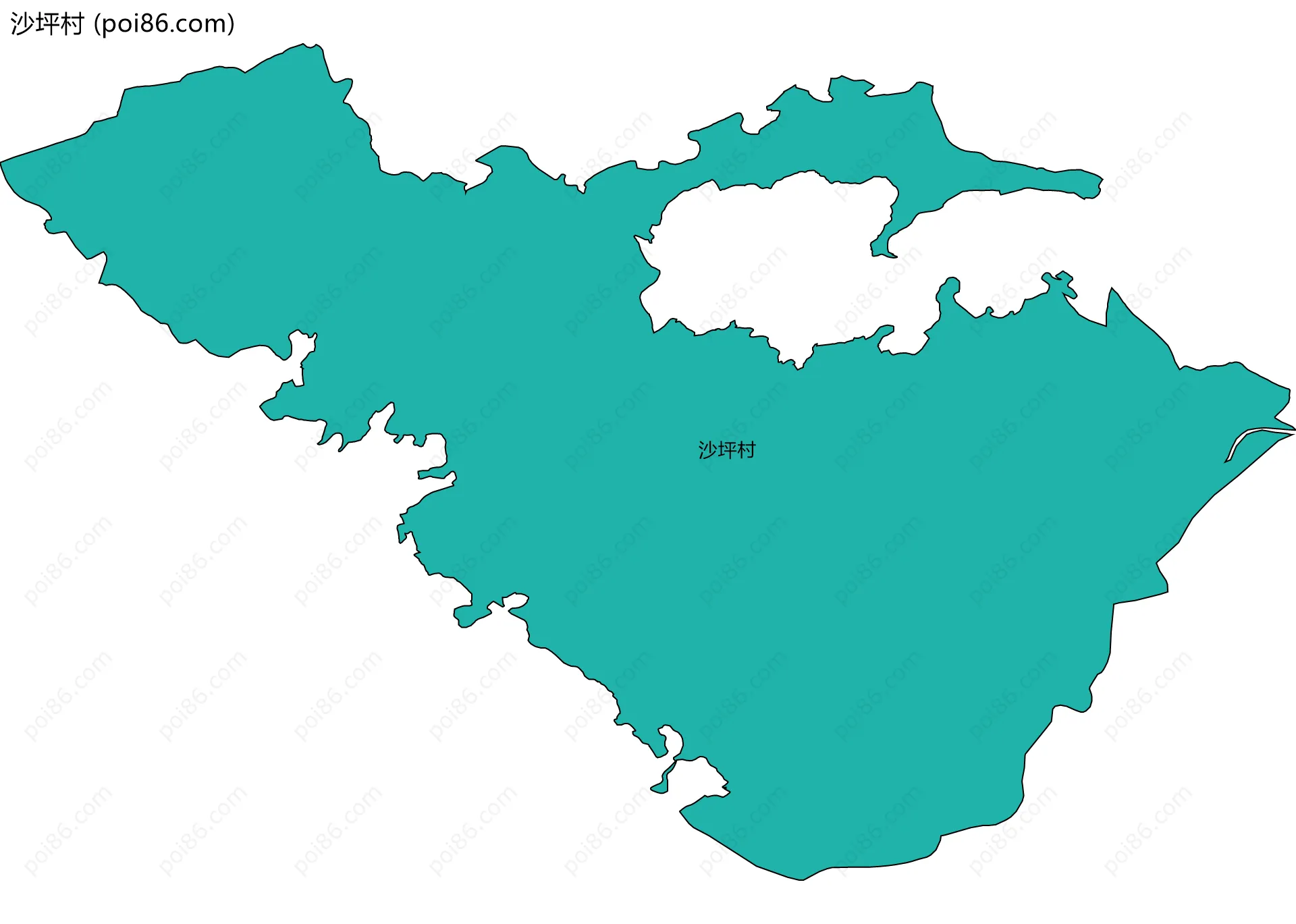 沙坪村边界地图