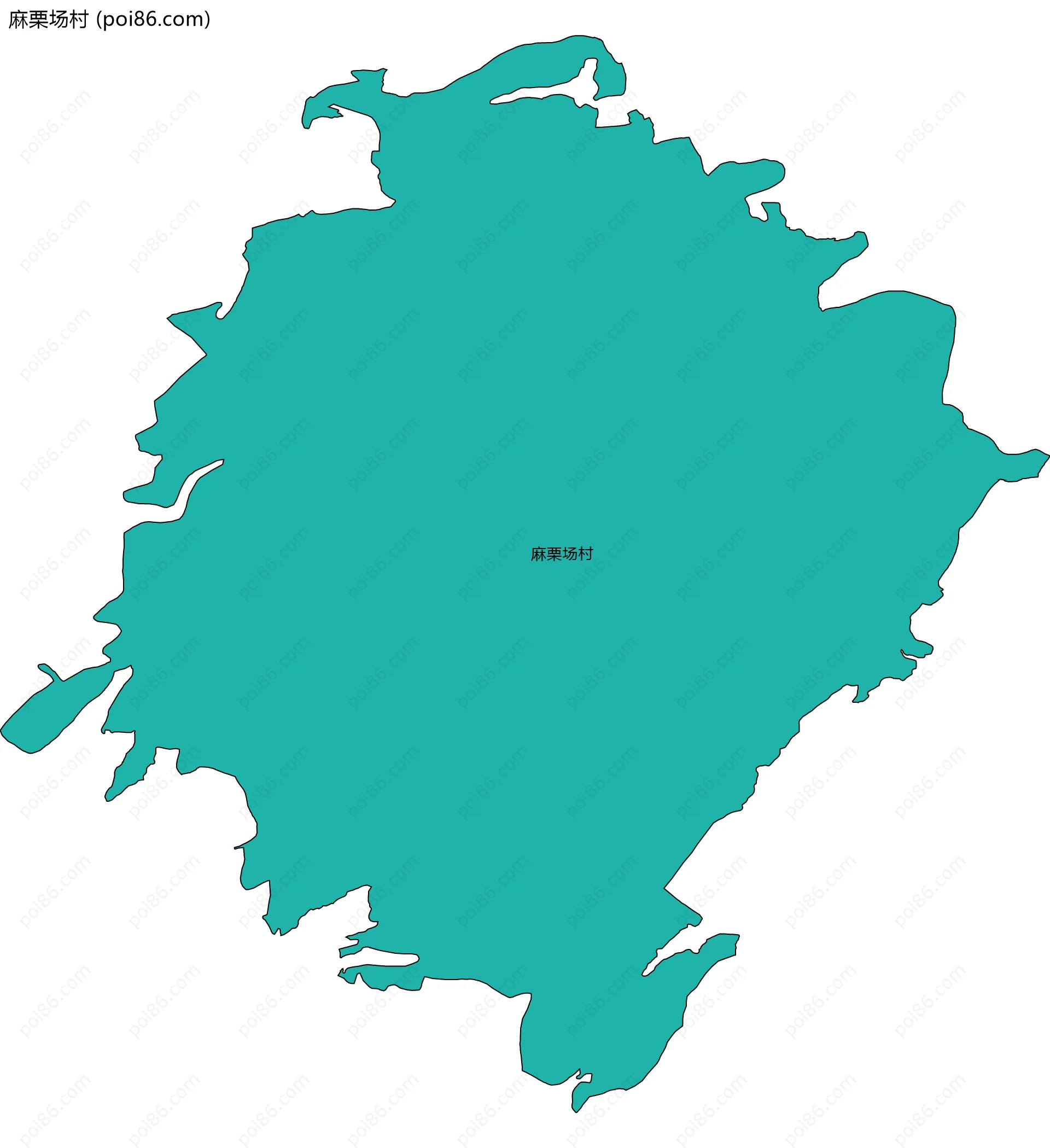 麻栗场村边界地图