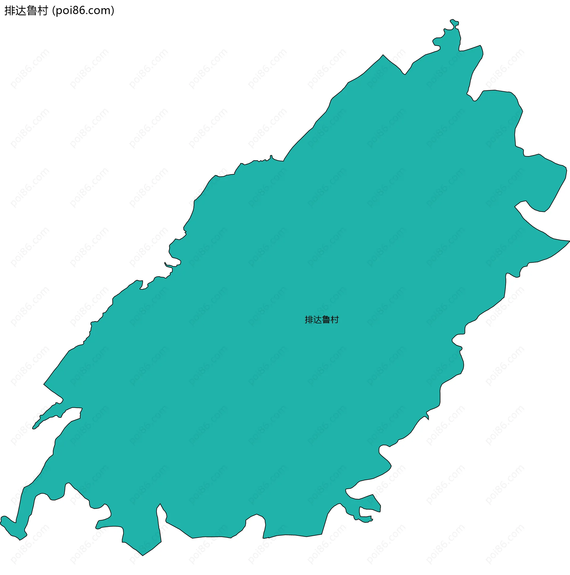 排达鲁村边界地图