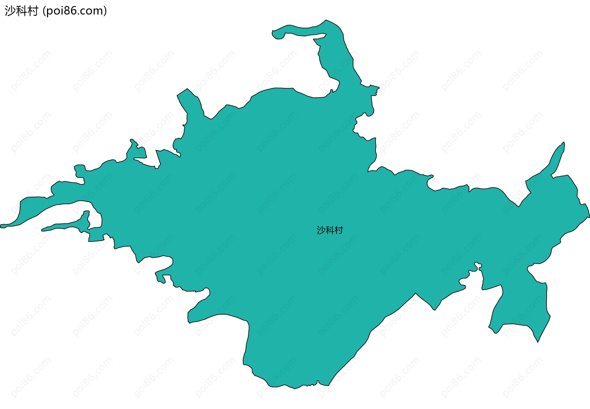 沙科村边界地图