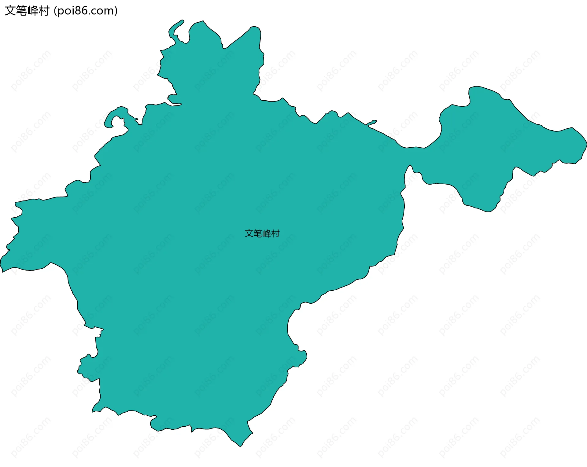 文笔峰村边界地图