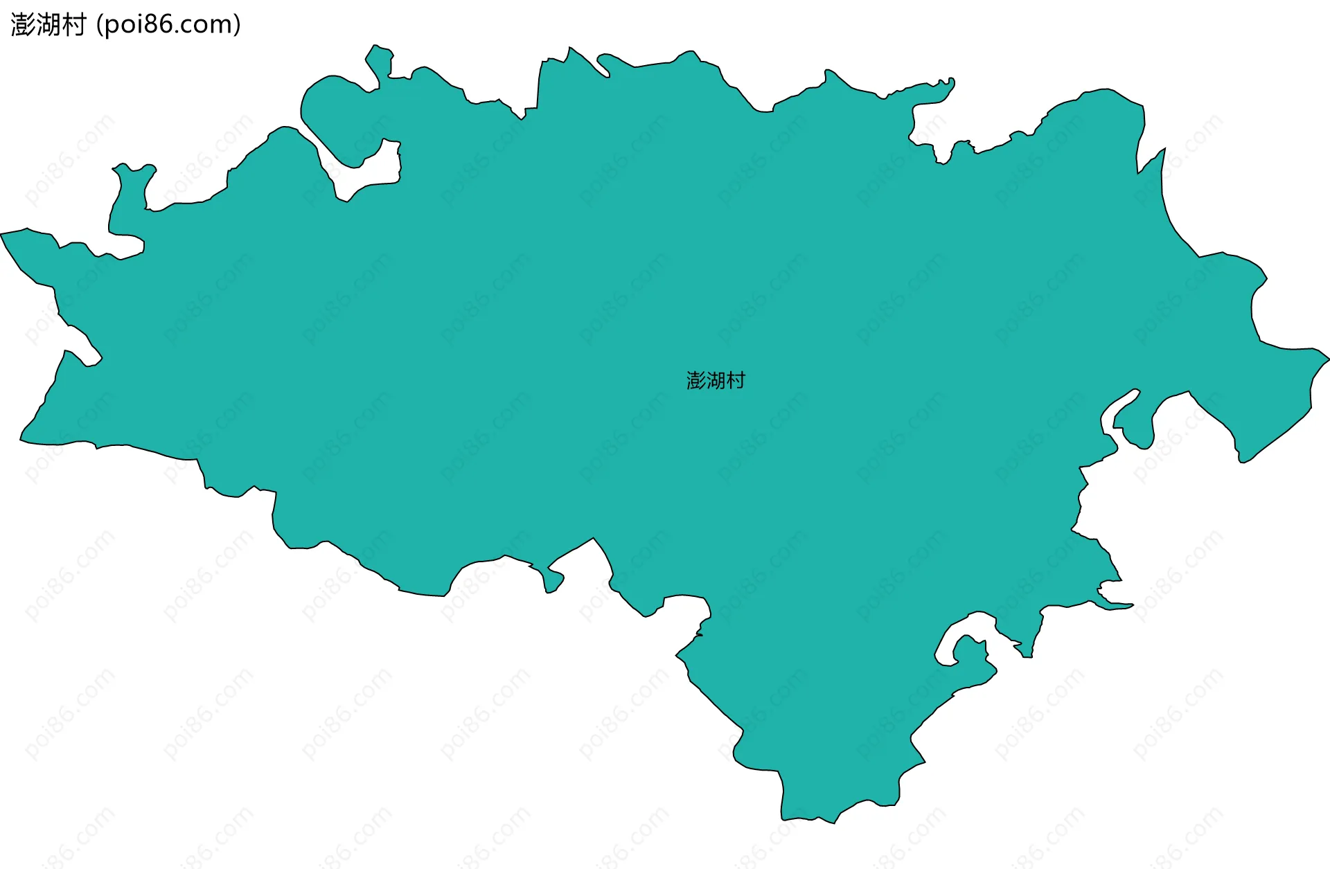 澎湖村边界地图