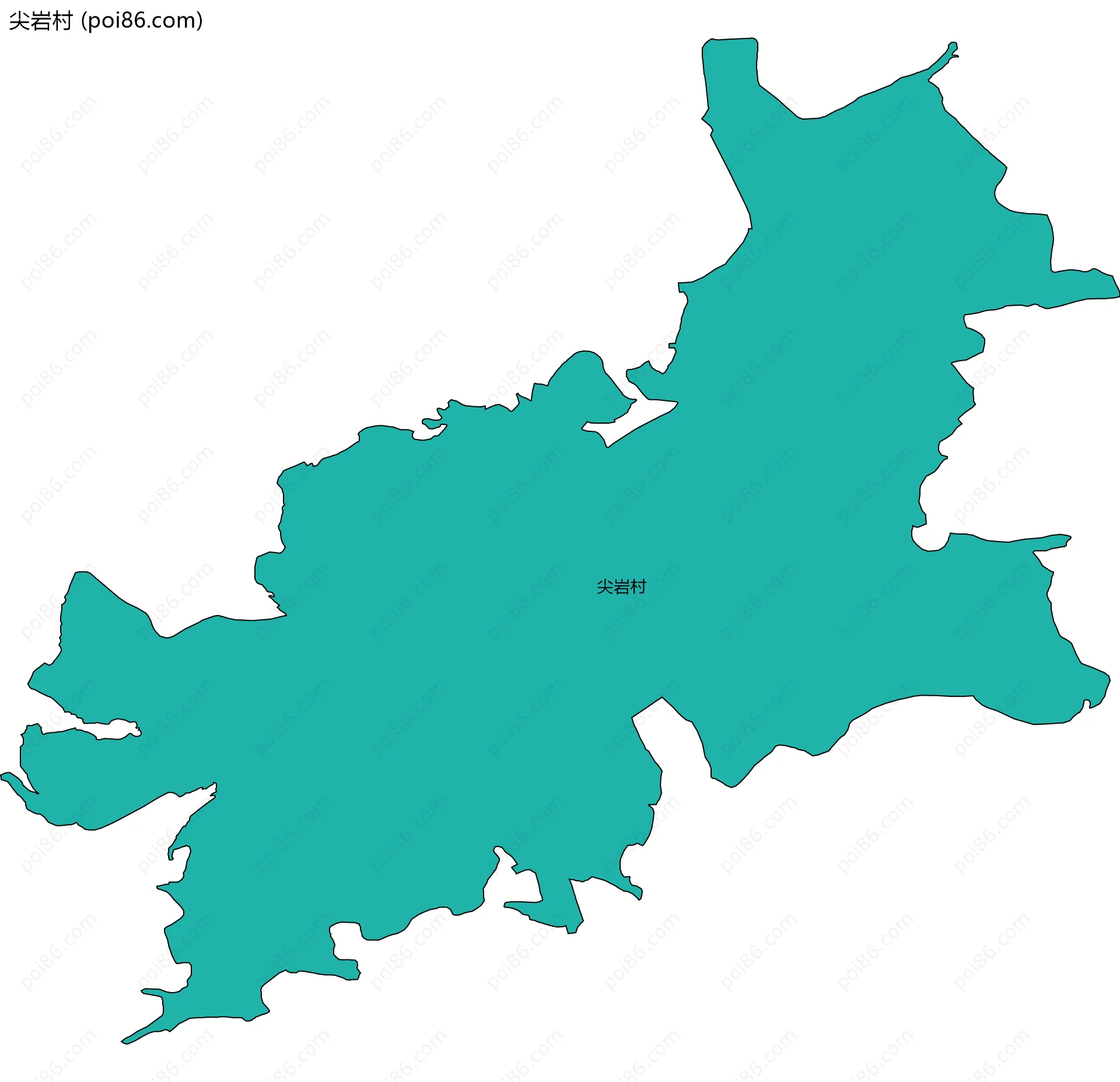 尖岩村边界地图