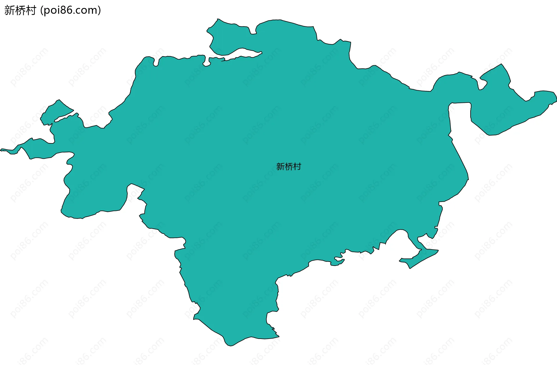 新桥村边界地图