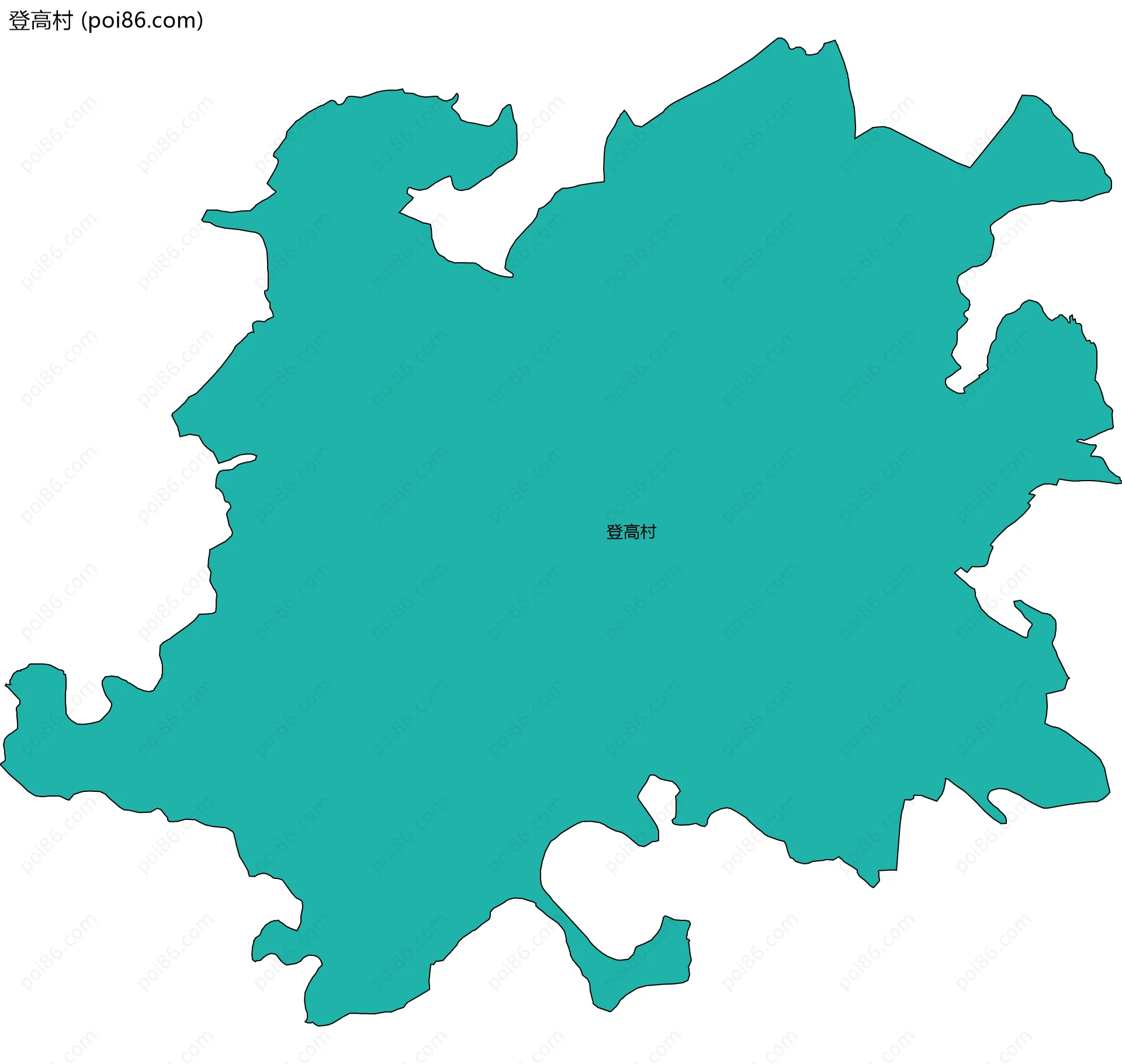 登高村边界地图