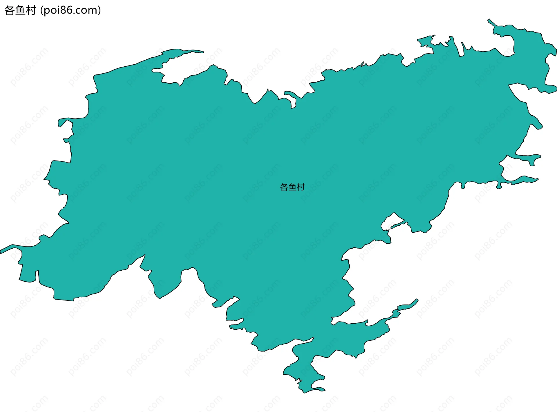 各鱼村边界地图