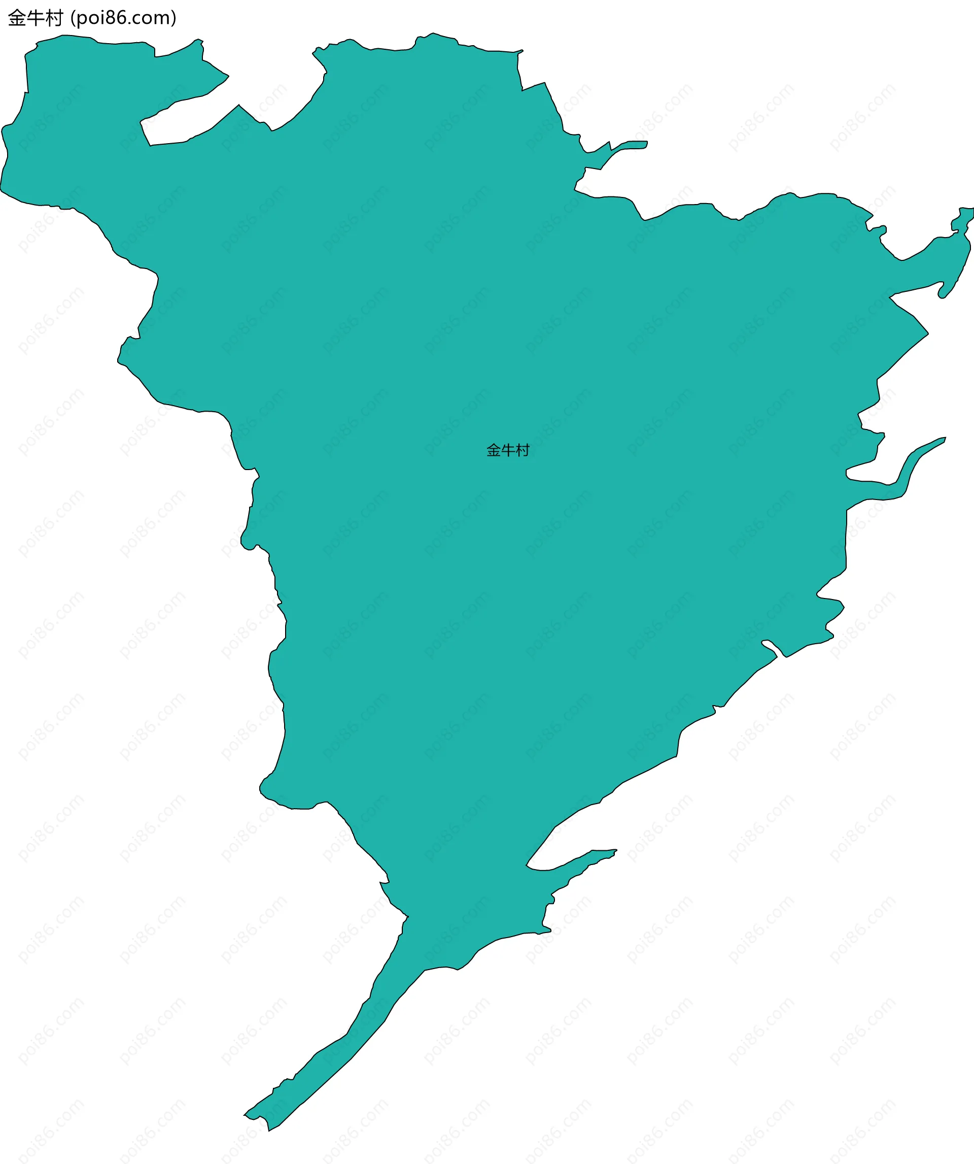 金牛村边界地图