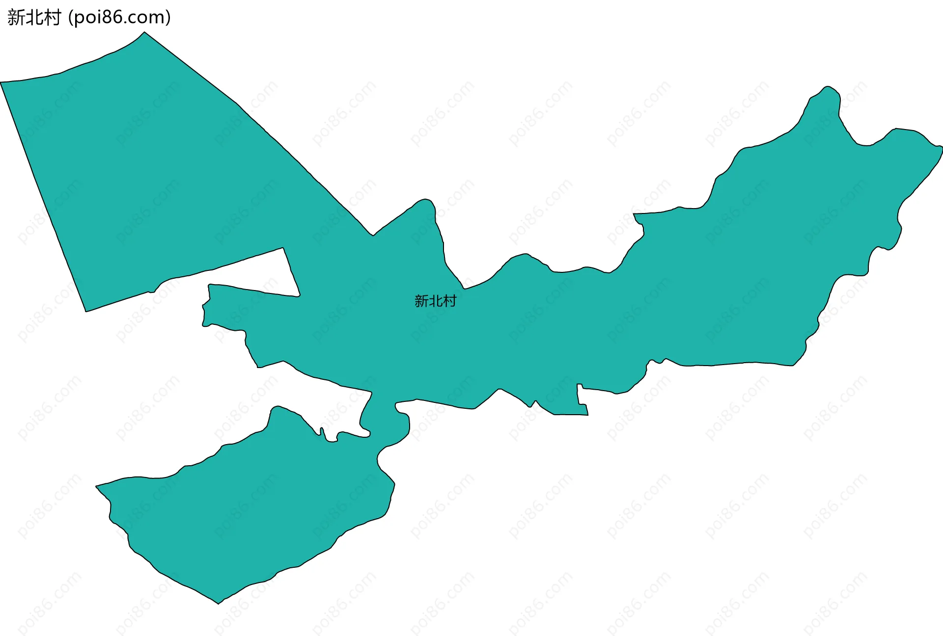 新北村边界地图