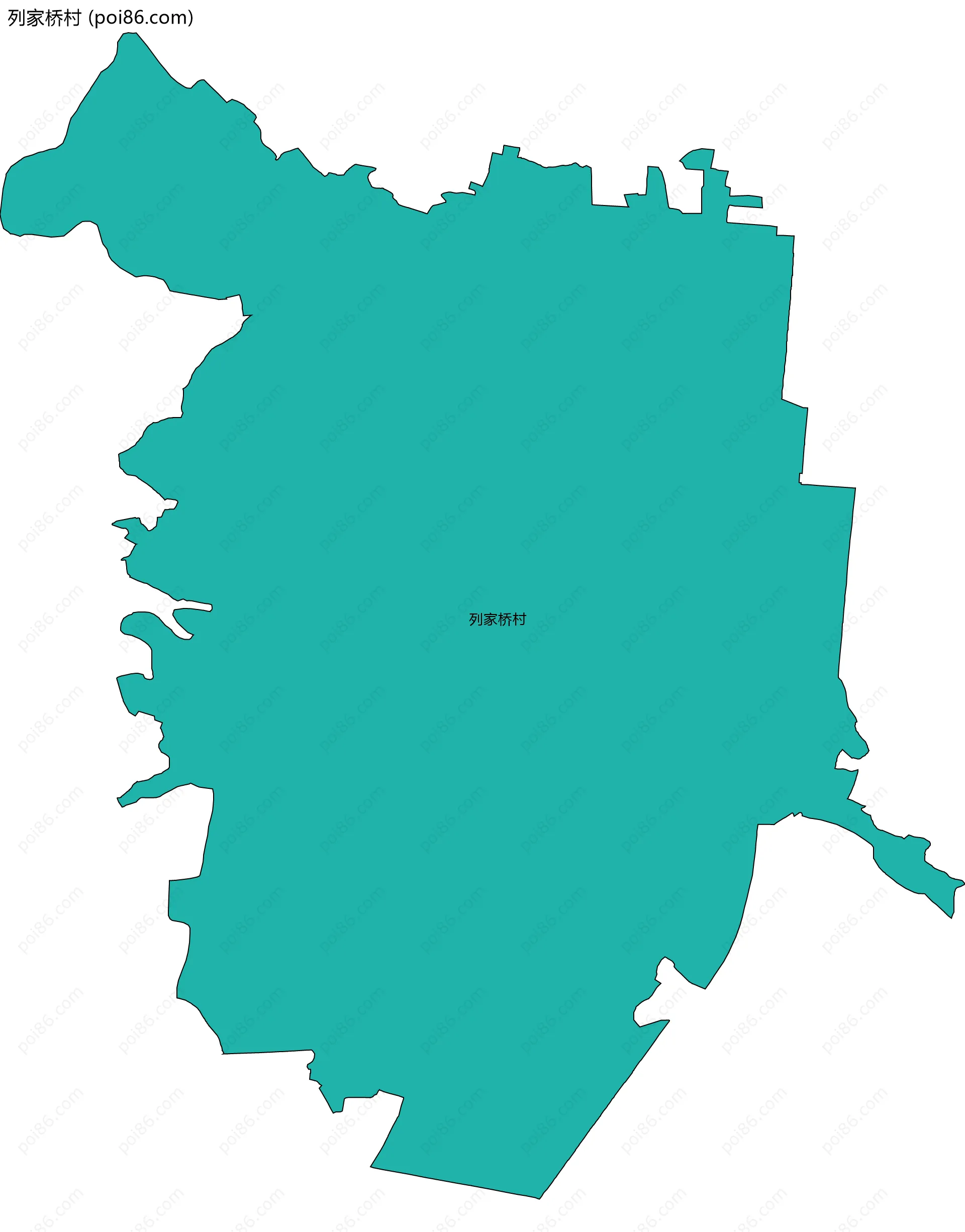列家桥村边界地图