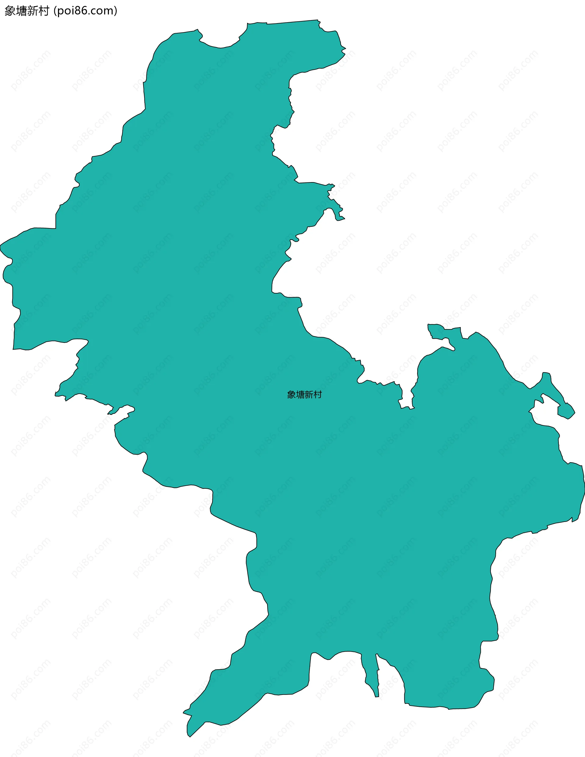 象塘新村边界地图