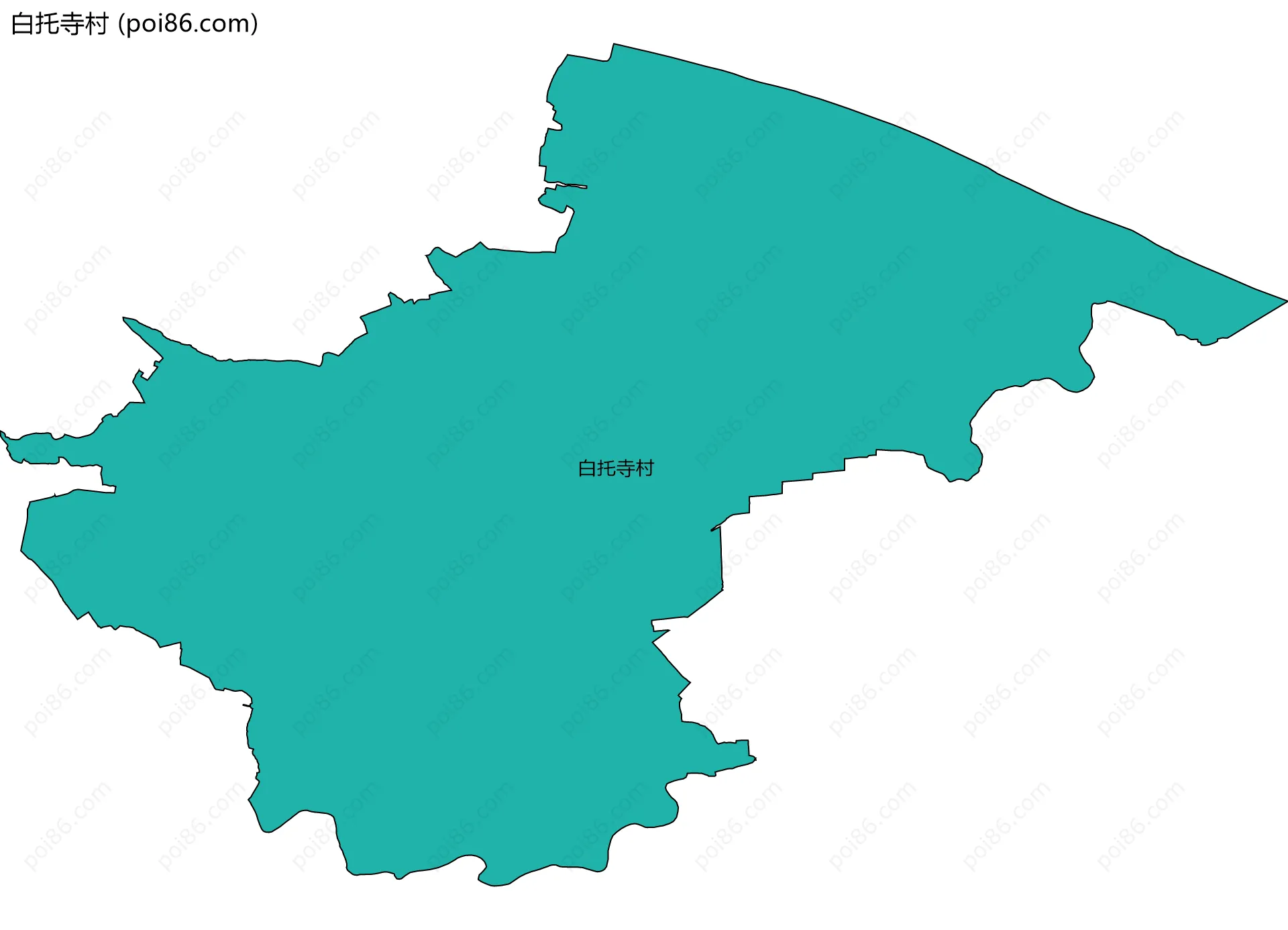 白托寺村边界地图