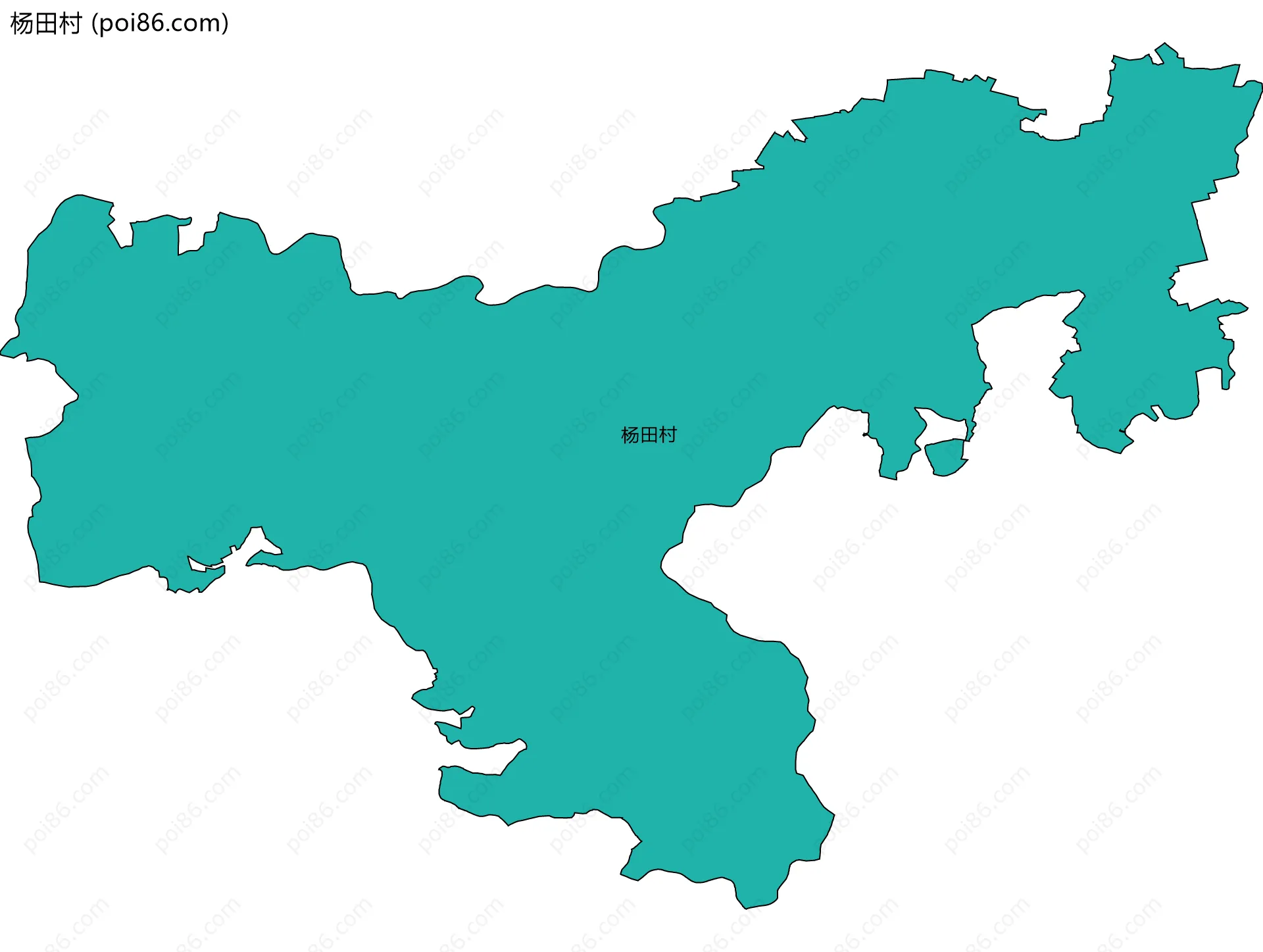 杨田村边界地图