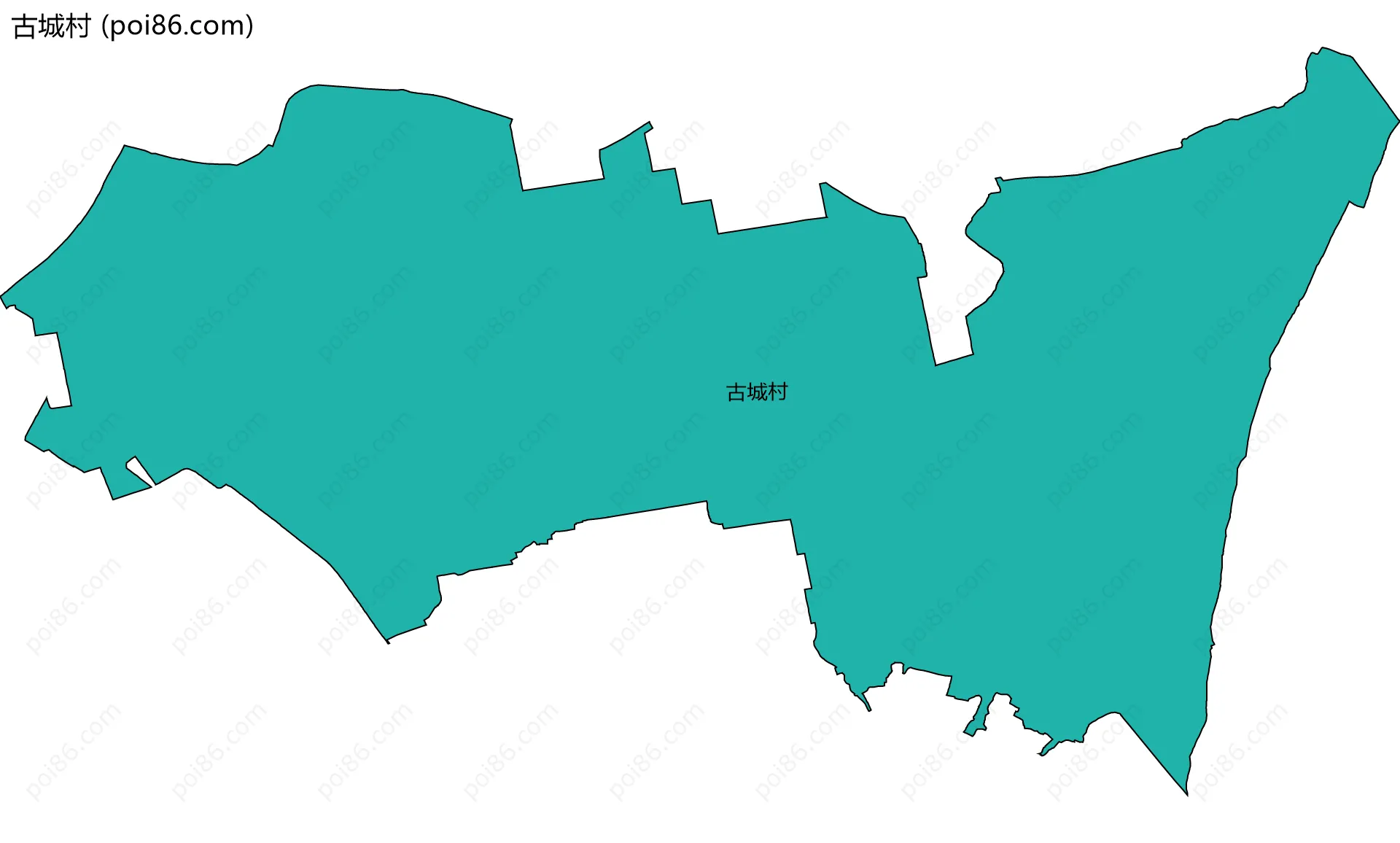 古城村边界地图