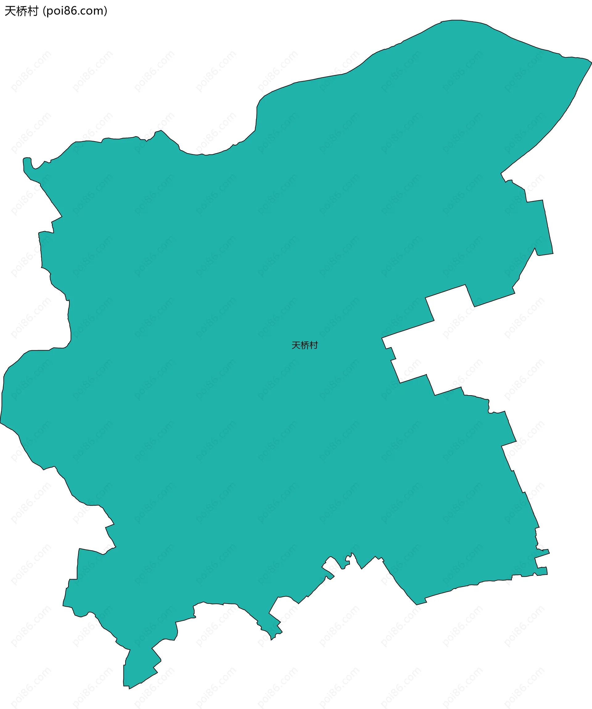 天桥村边界地图