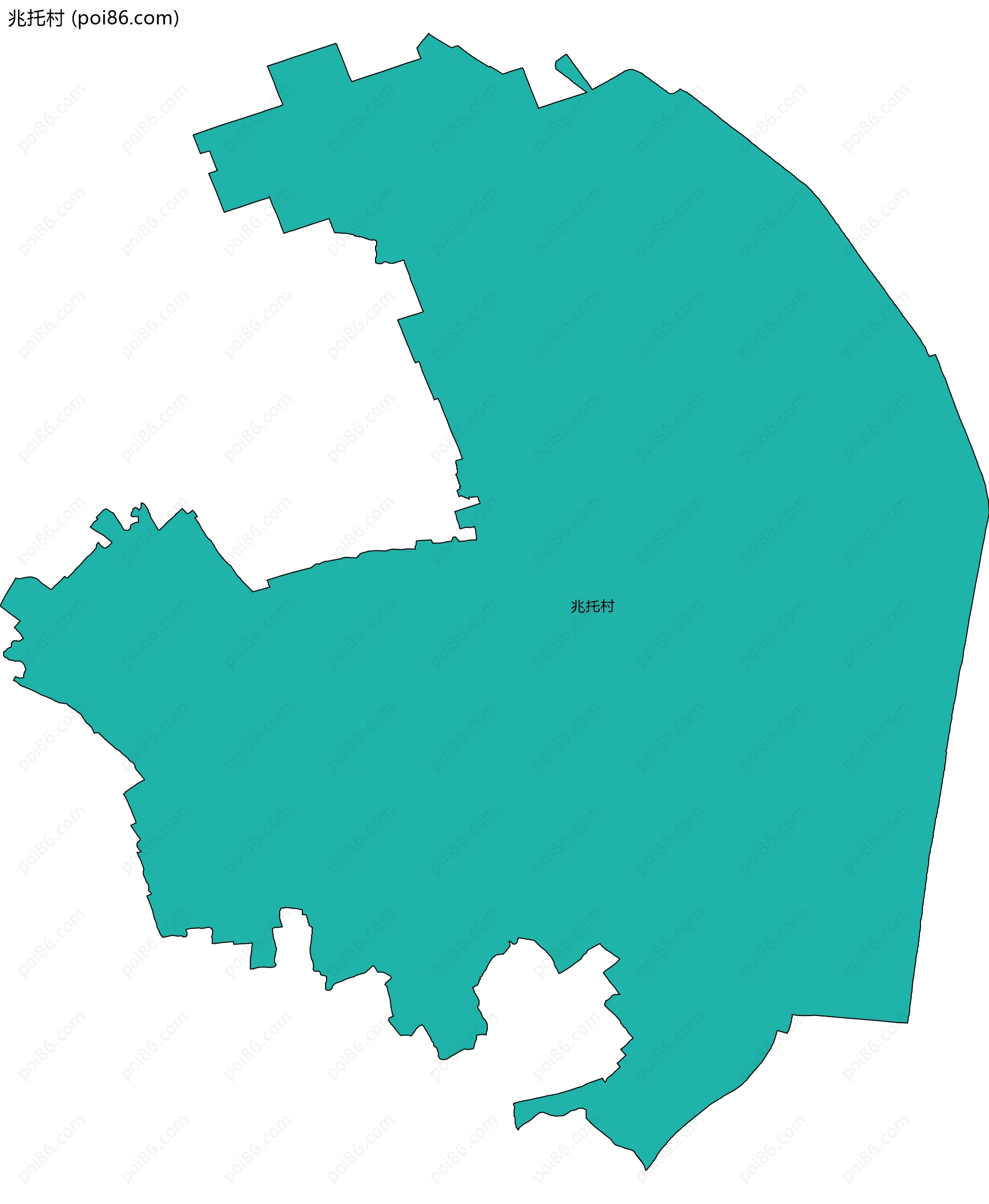 兆托村边界地图