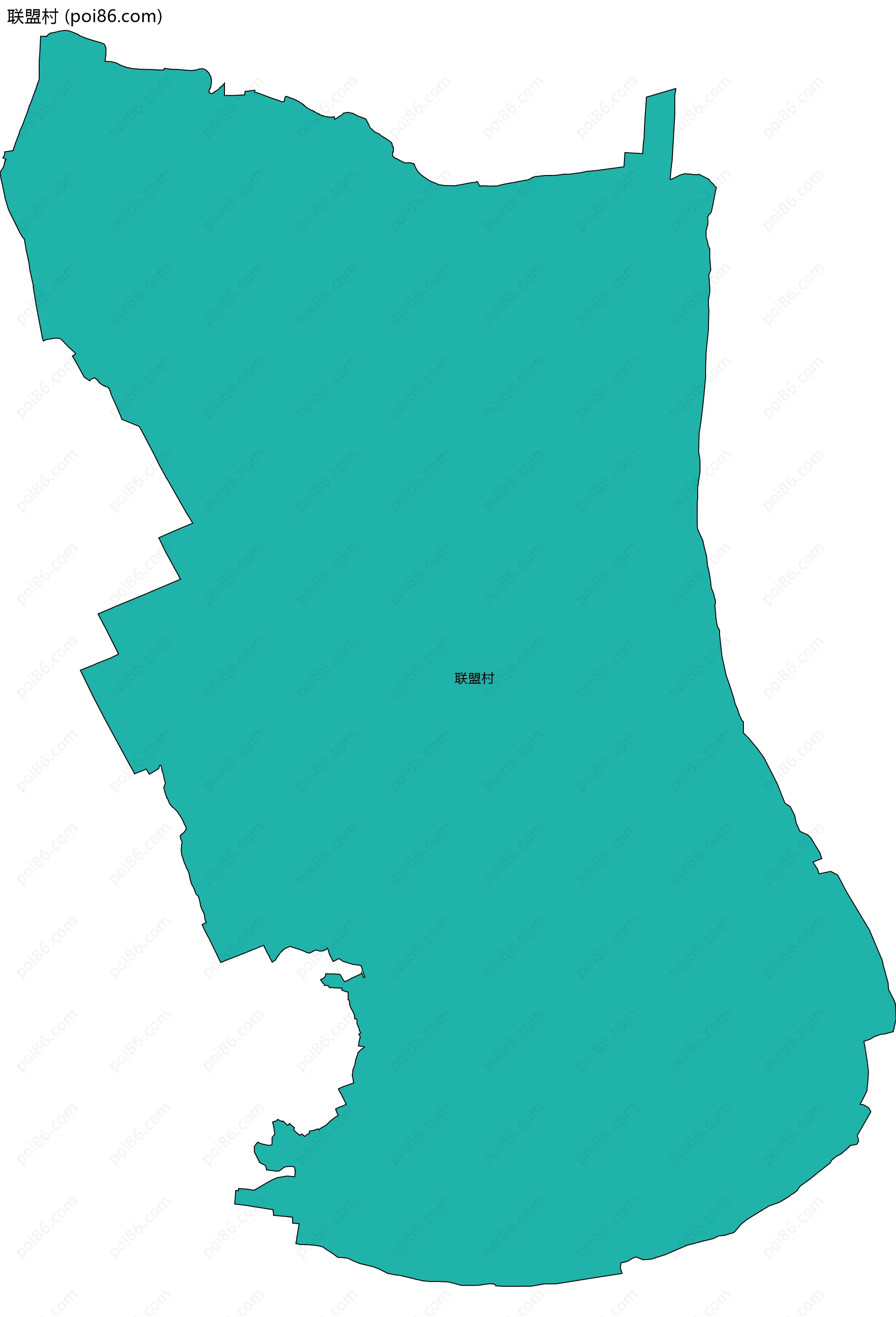 联盟村边界地图