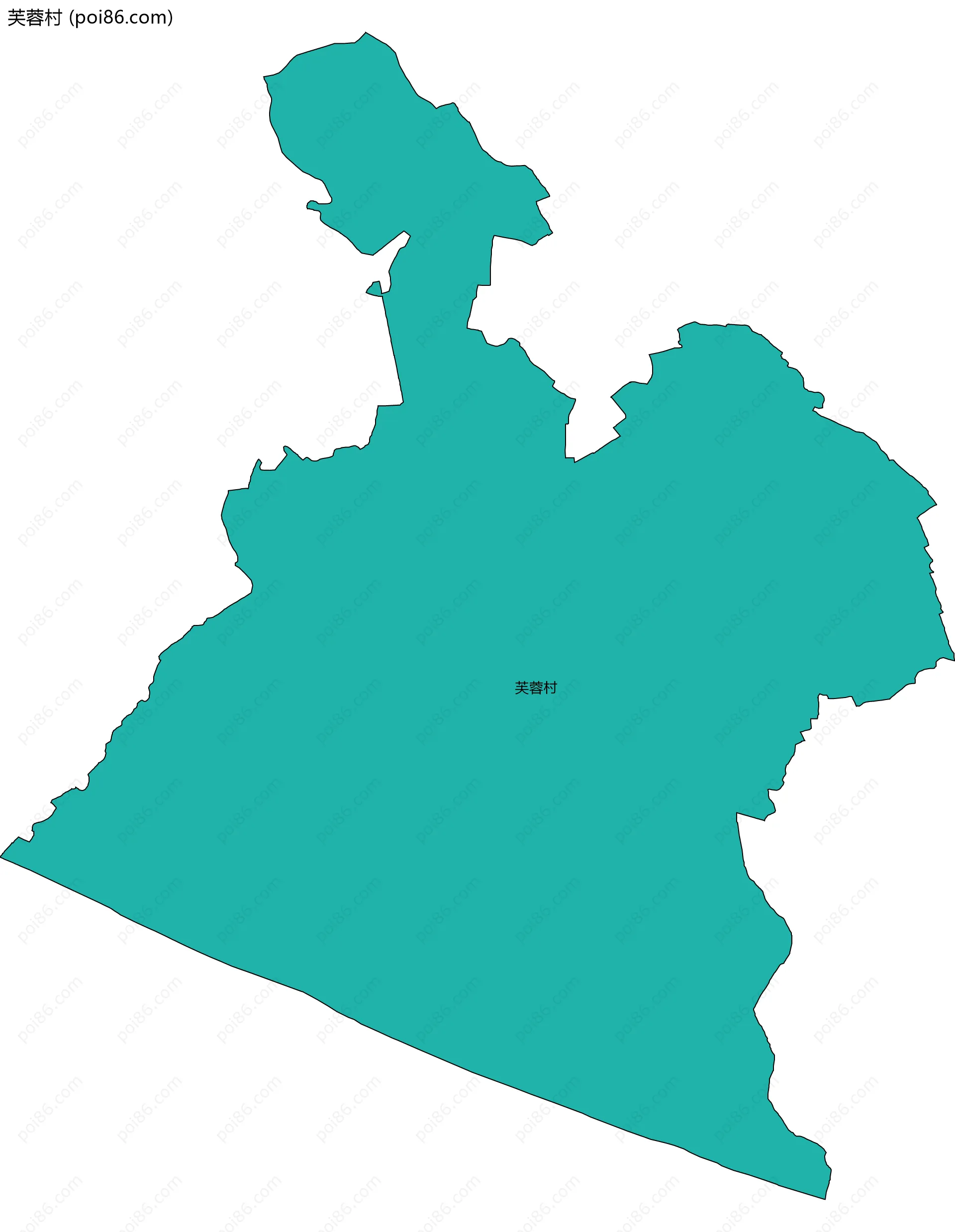 芙蓉村边界地图