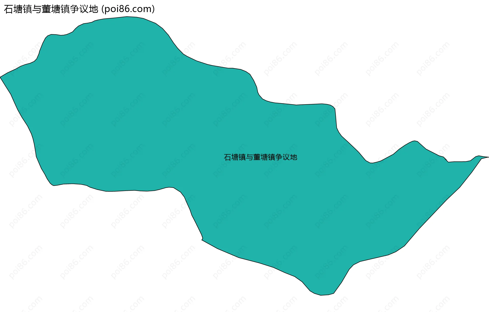 石塘镇与董塘镇争议地边界地图