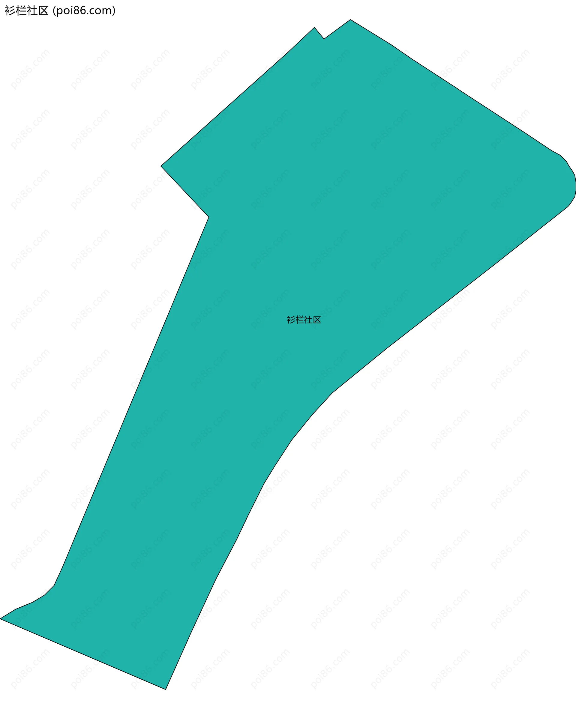 衫栏社区边界地图