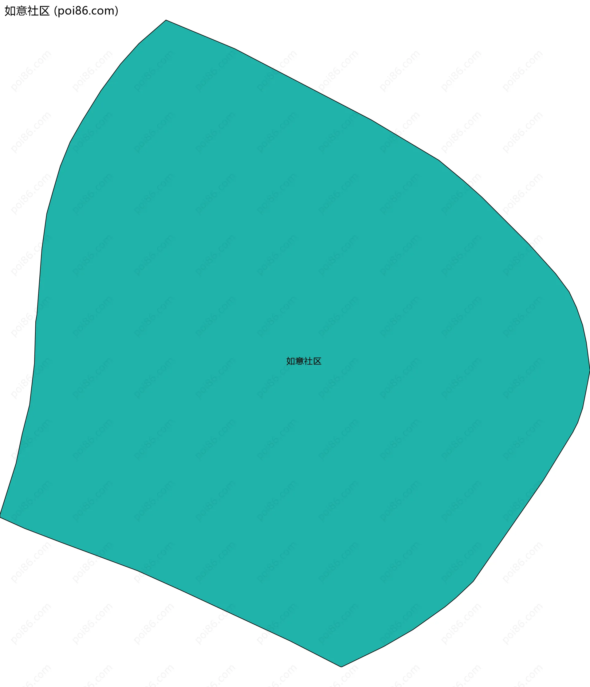 如意社区边界地图