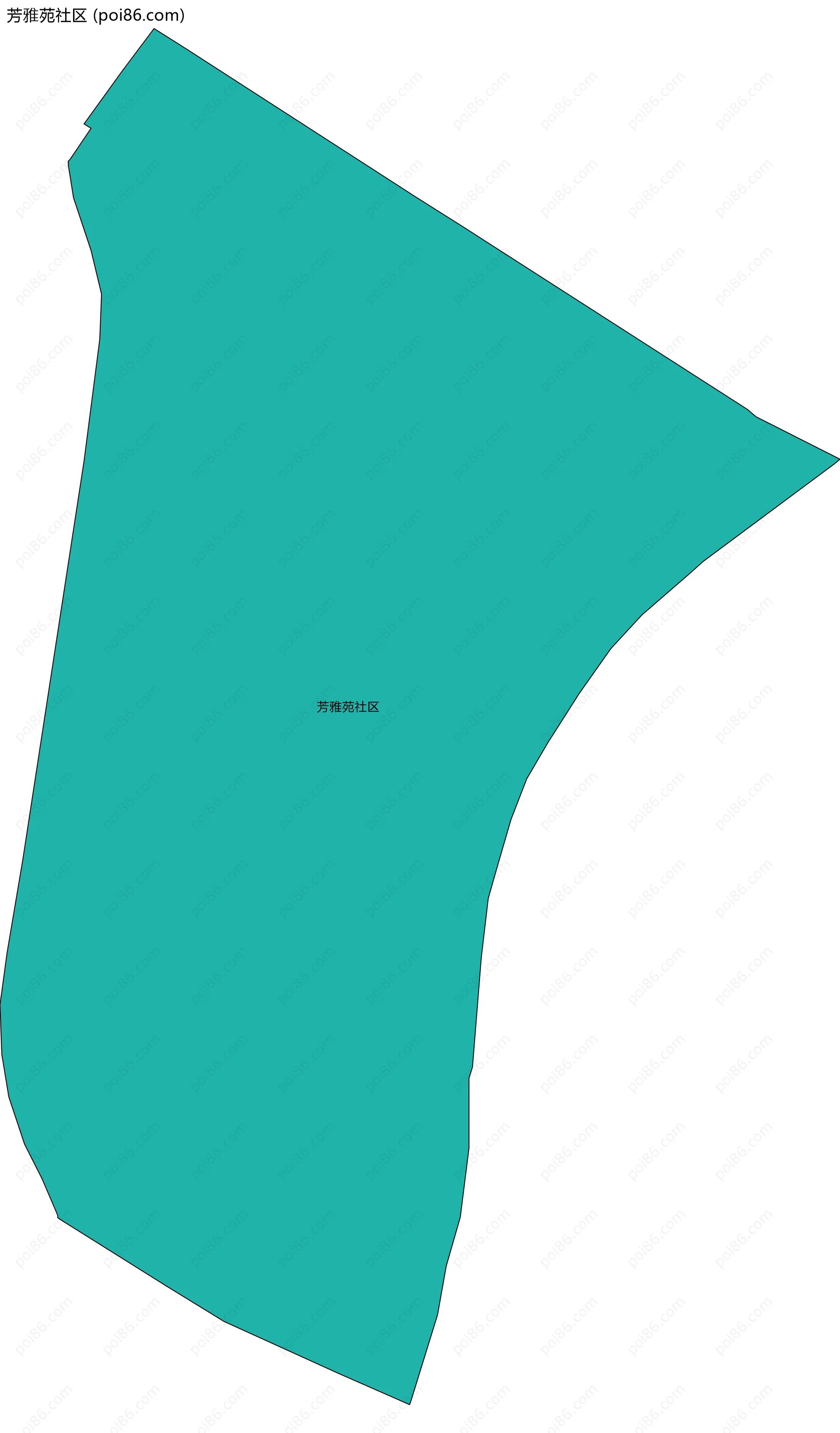 芳雅苑社区边界地图