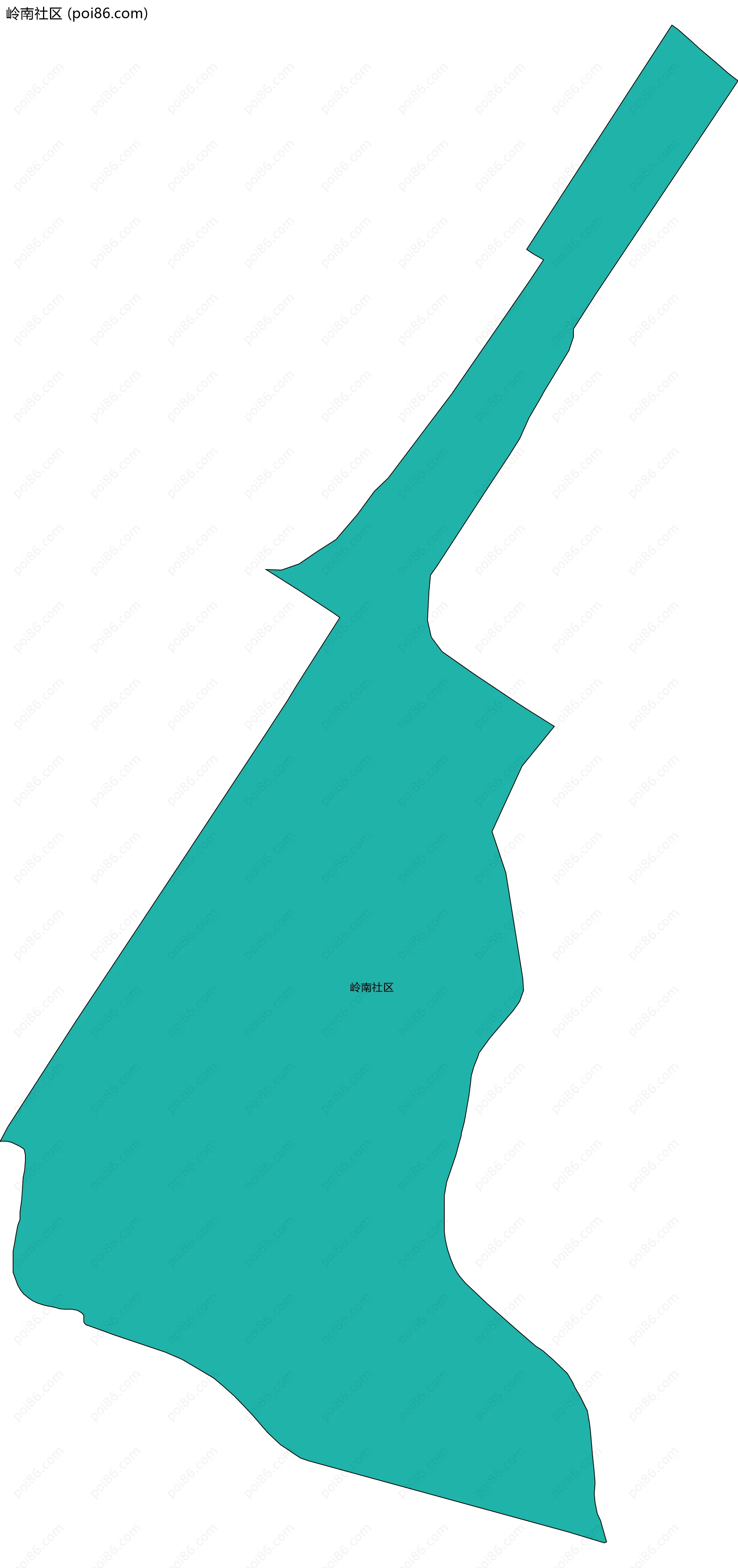岭南社区边界地图