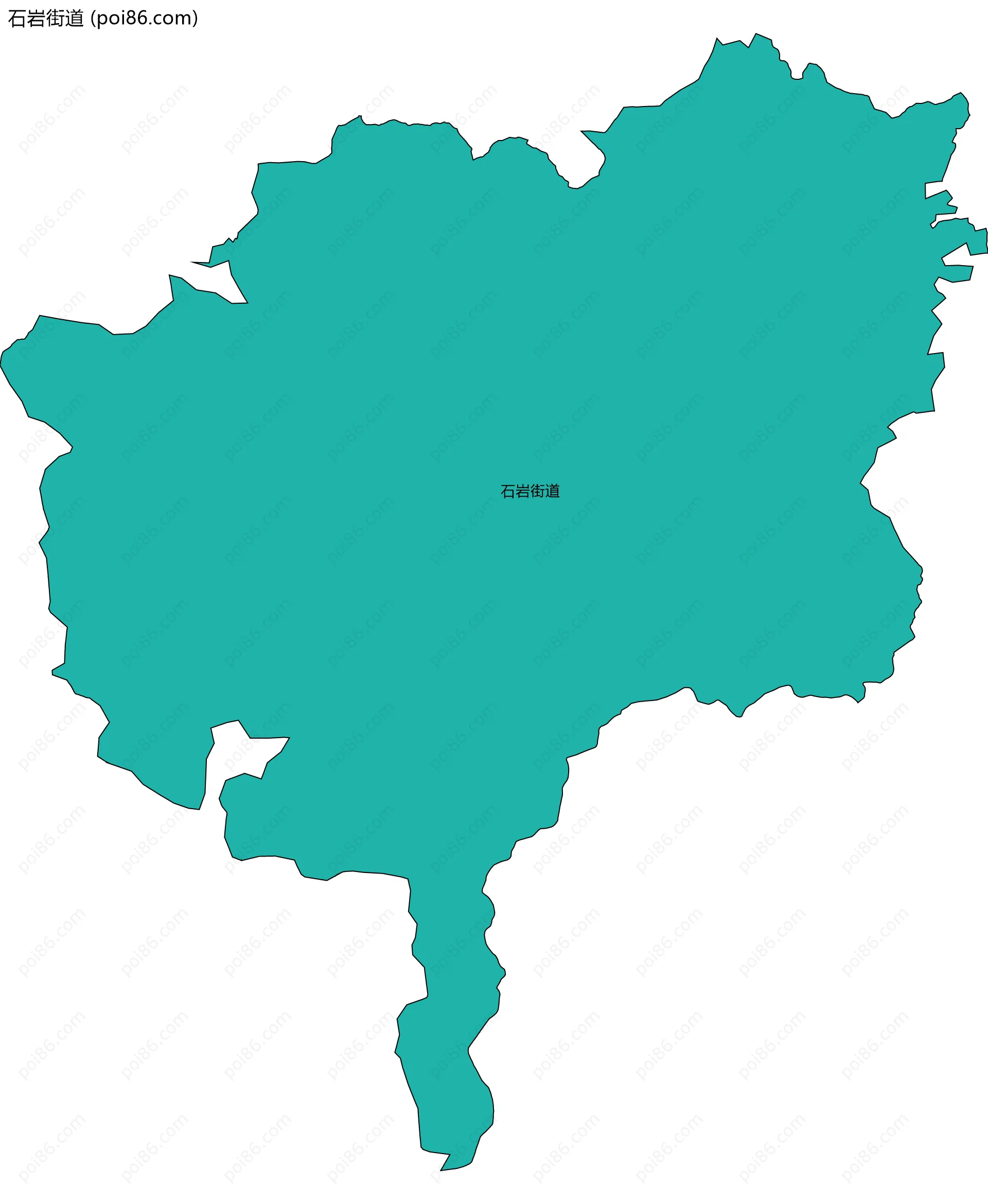 石岩街道边界地图