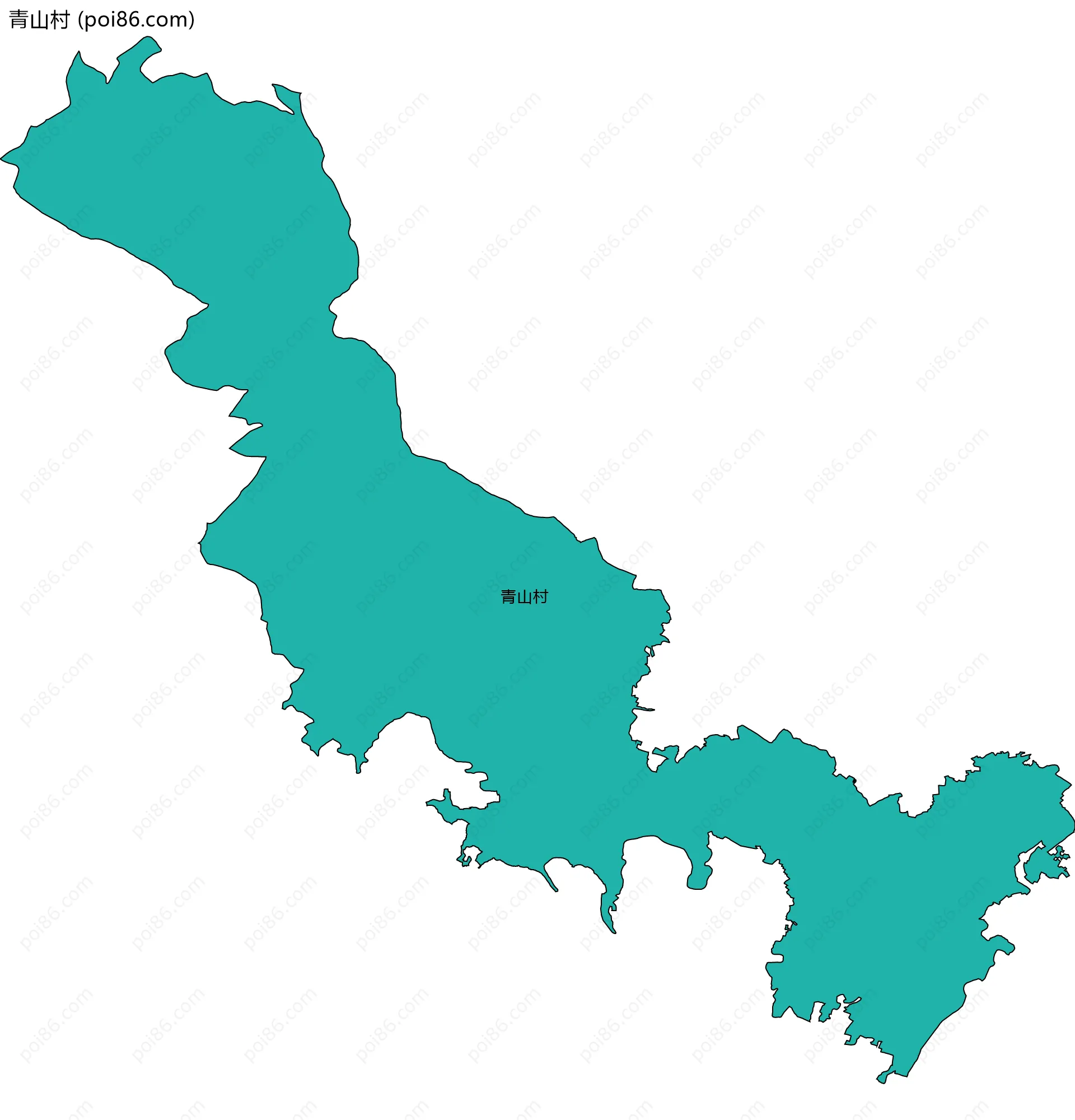 青山村边界地图