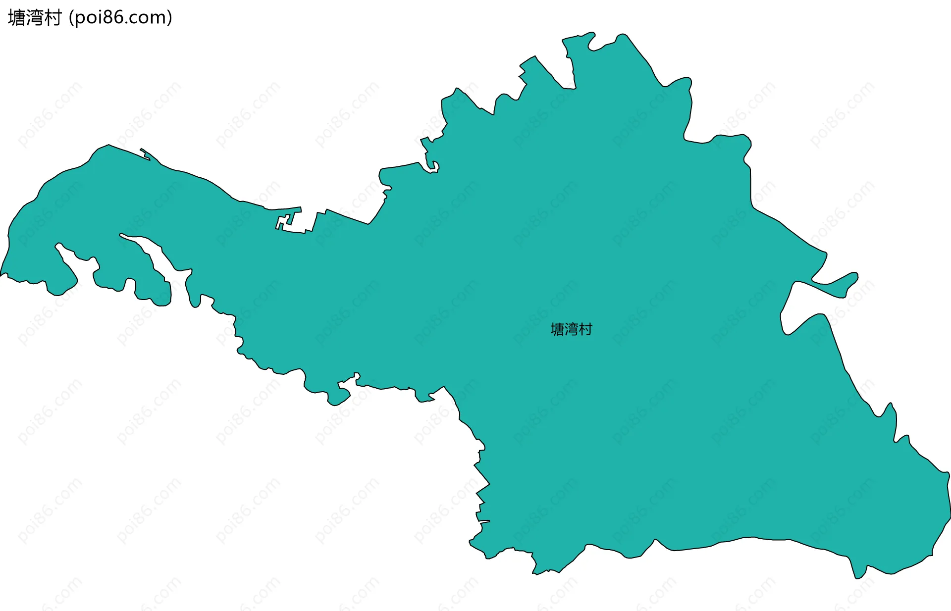 塘湾村边界地图