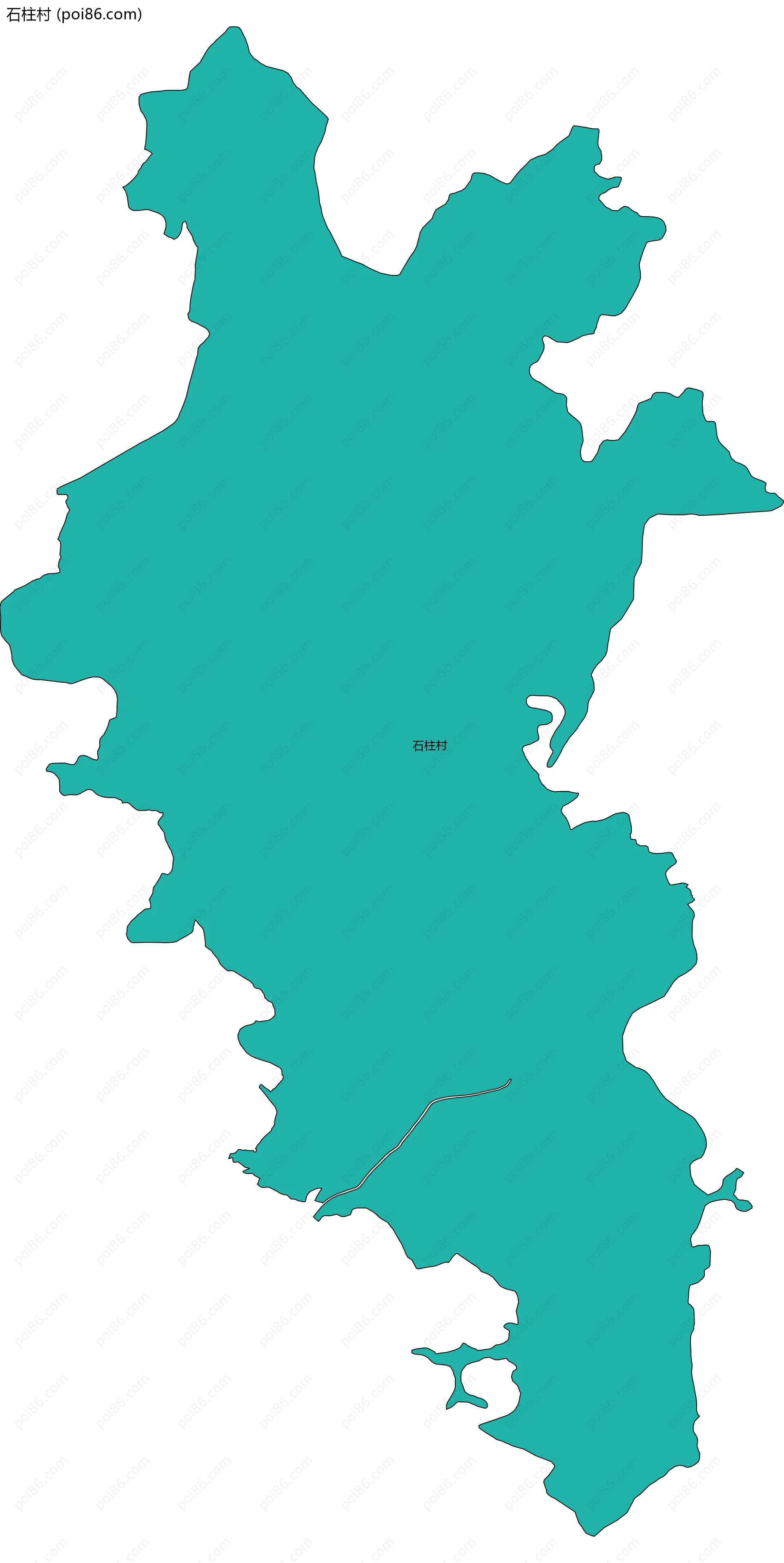 石柱村边界地图