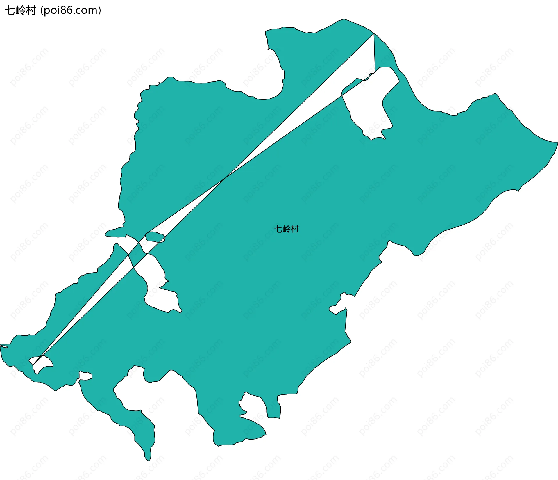 七岭村边界地图