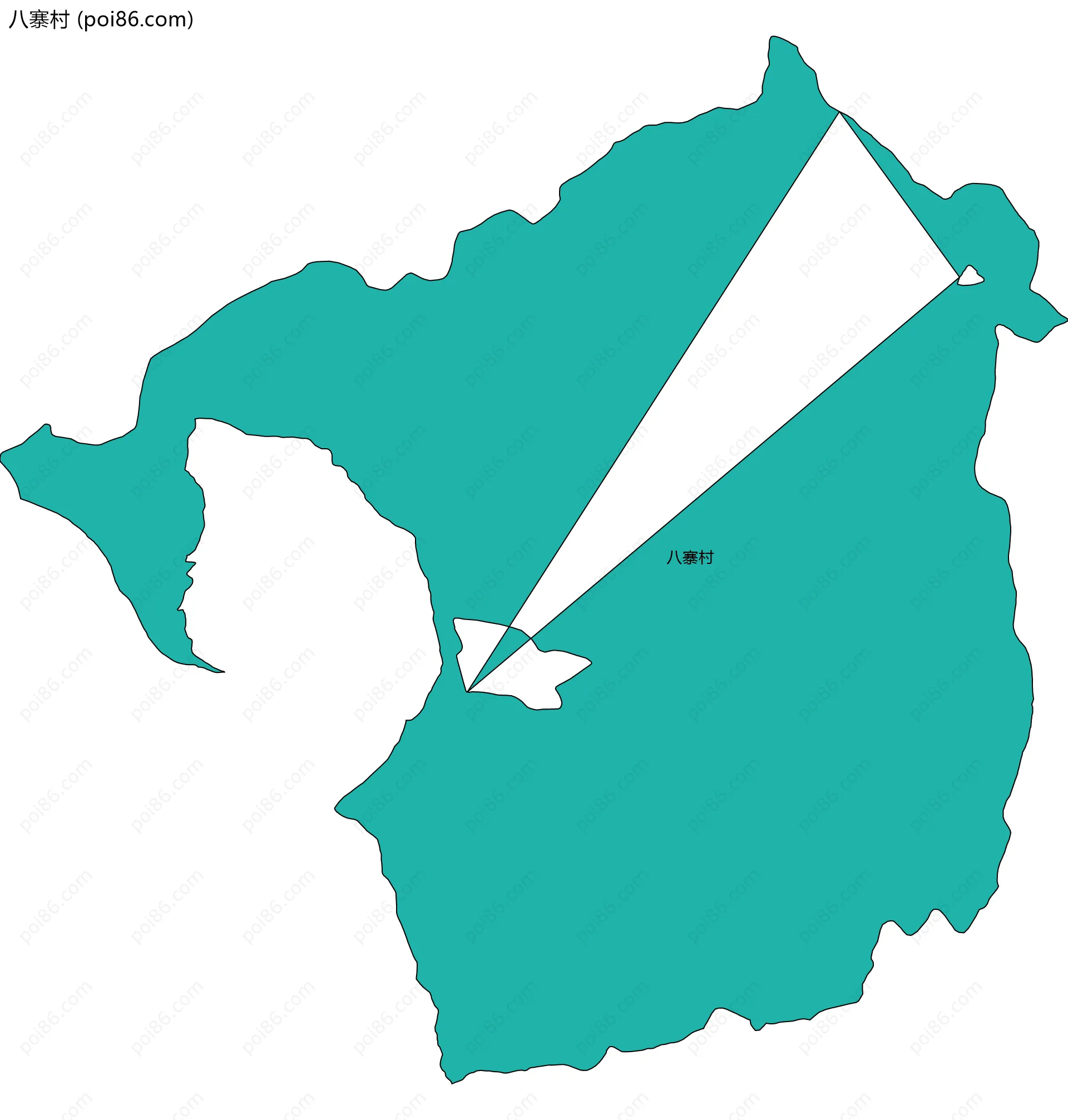 八寨村边界地图