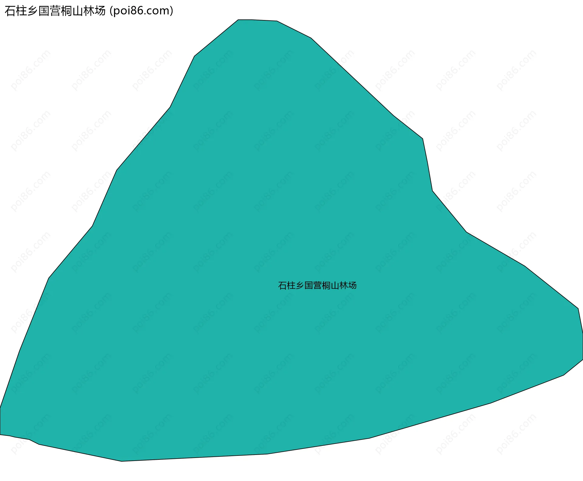 石柱乡国营桐山林场边界地图