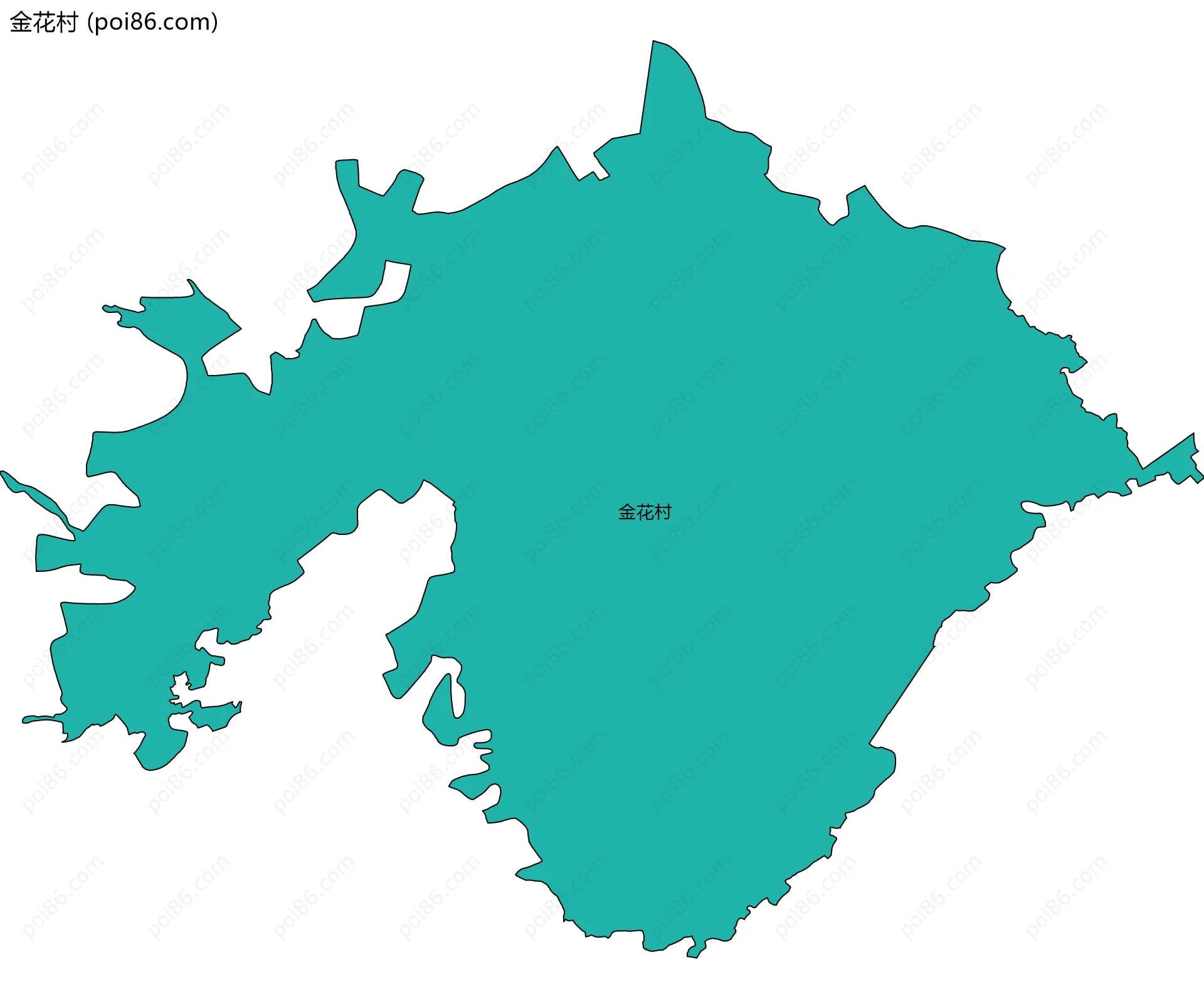 金花村边界地图