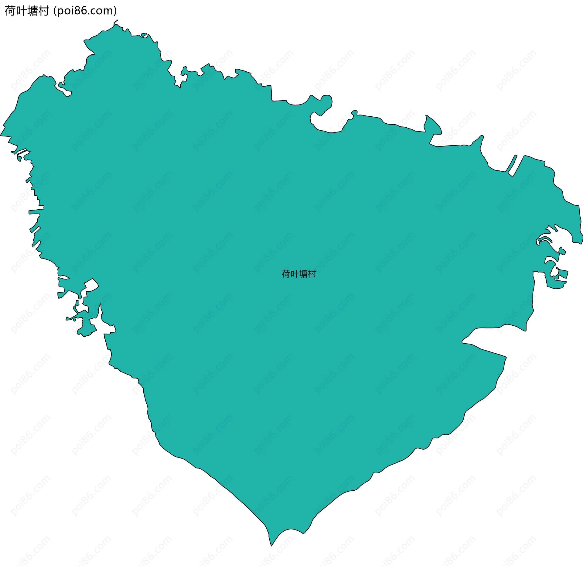 荷叶塘村边界地图