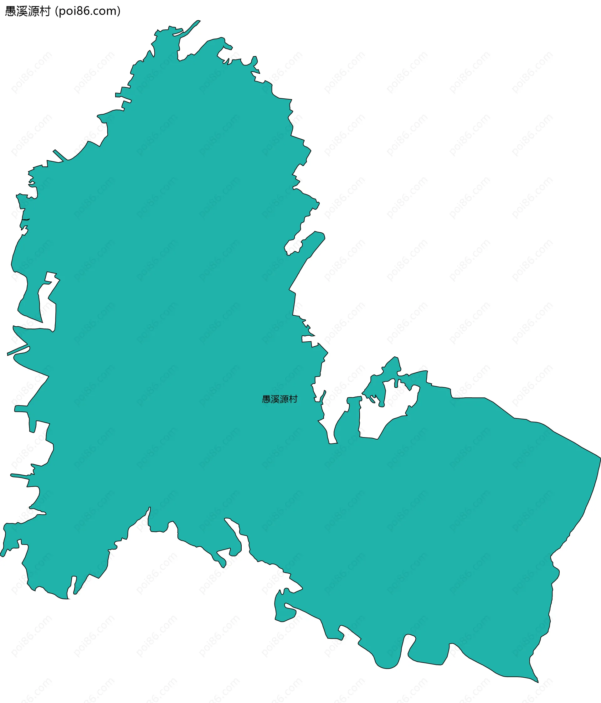 愚溪源村边界地图
